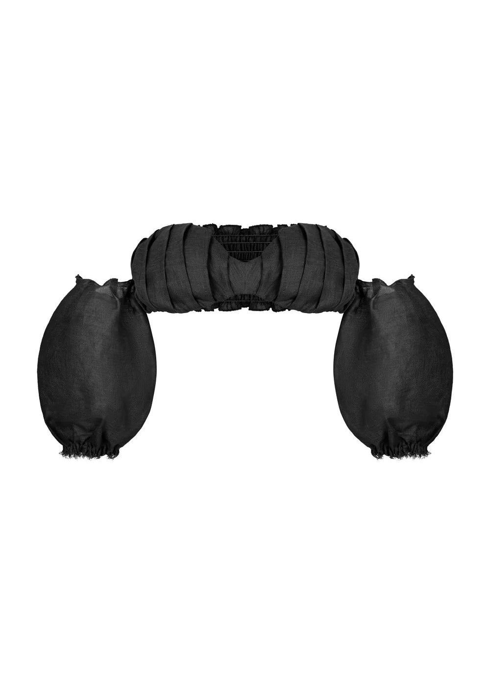 Black Off-the-Shoulder Crop Top