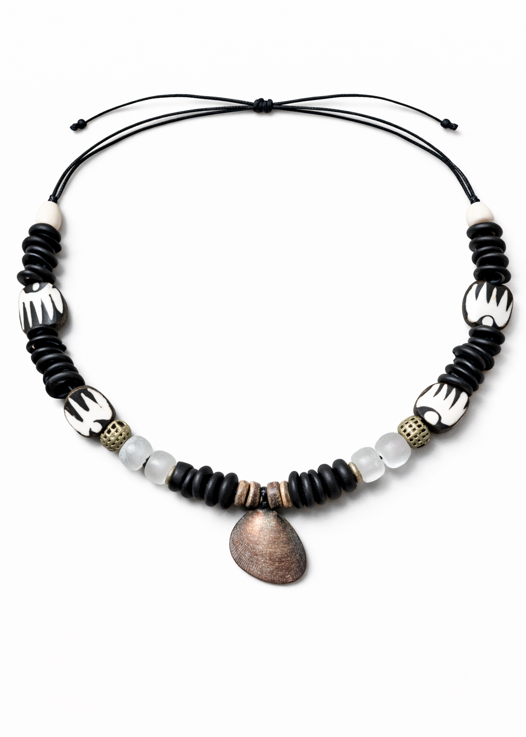 Moon Caravan beaded necklace