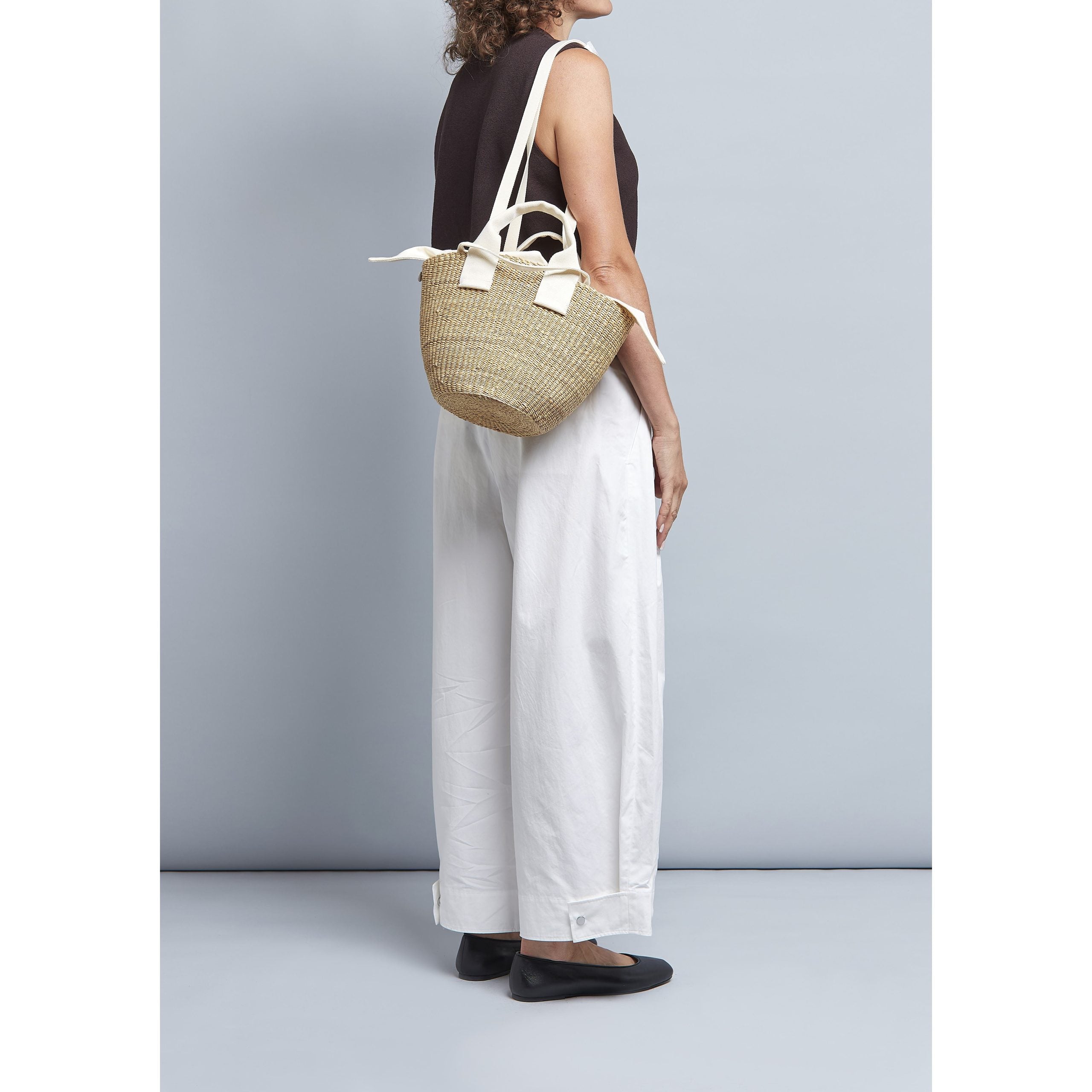 Muun hand-woven straw bag Abou Natural