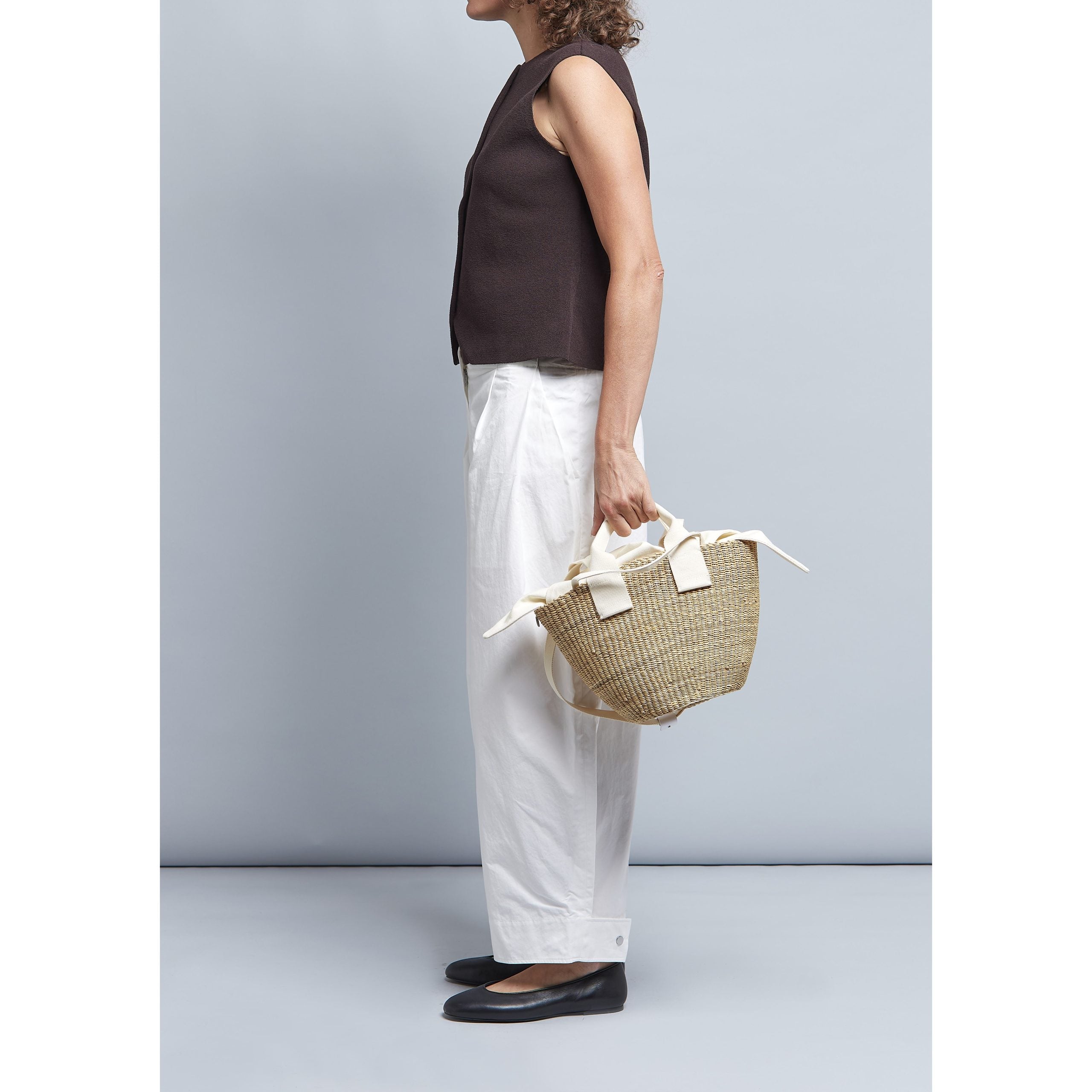 Muun hand-woven straw bag Abou Natural