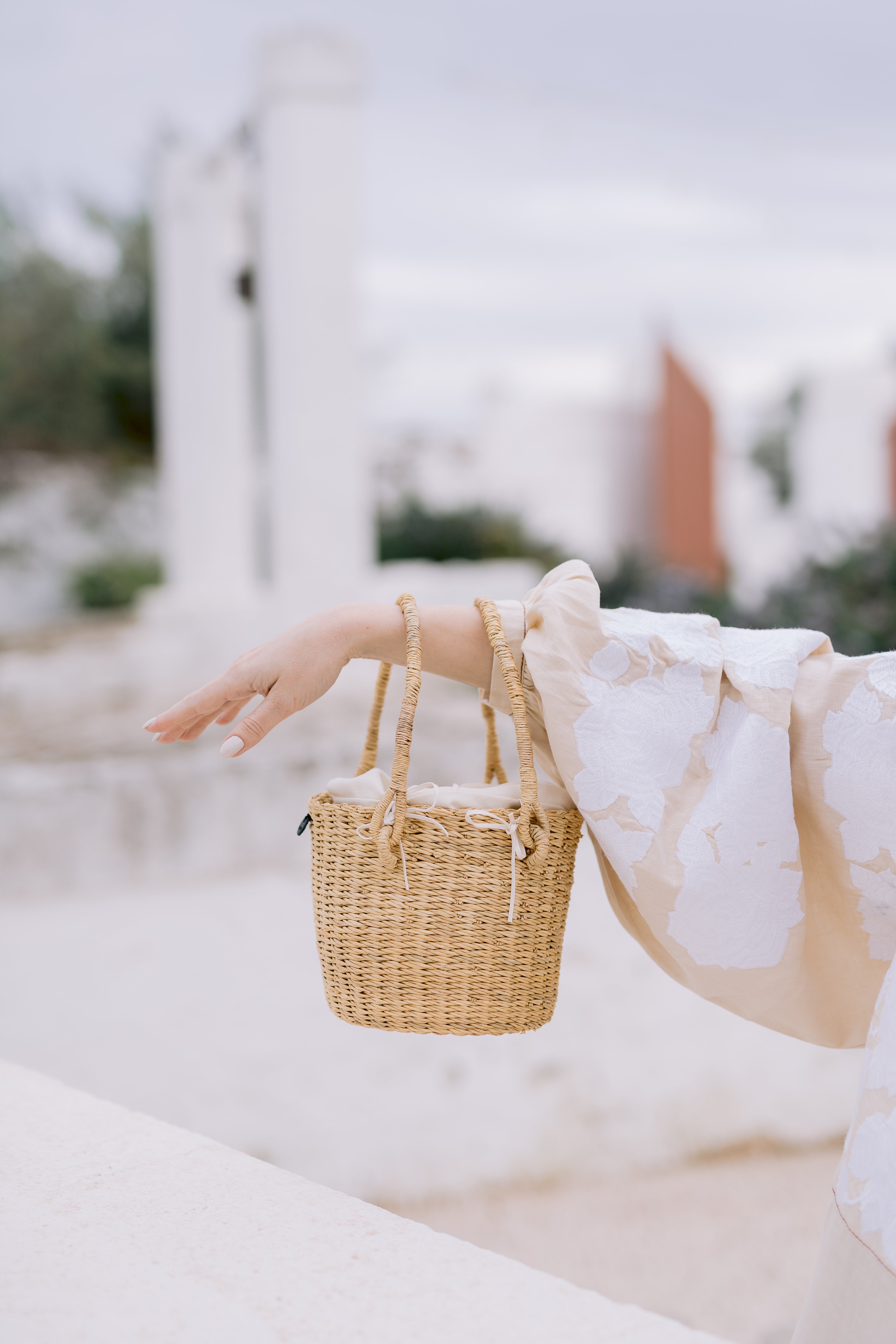 Geantă Muun împletită manual din paie Nora