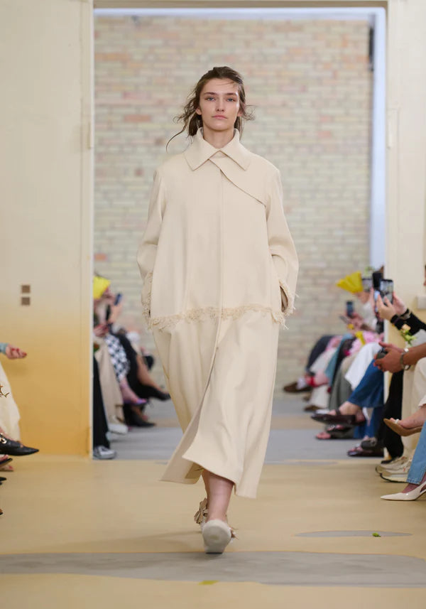 Palton din Bumbac cu Broderie Artizanală