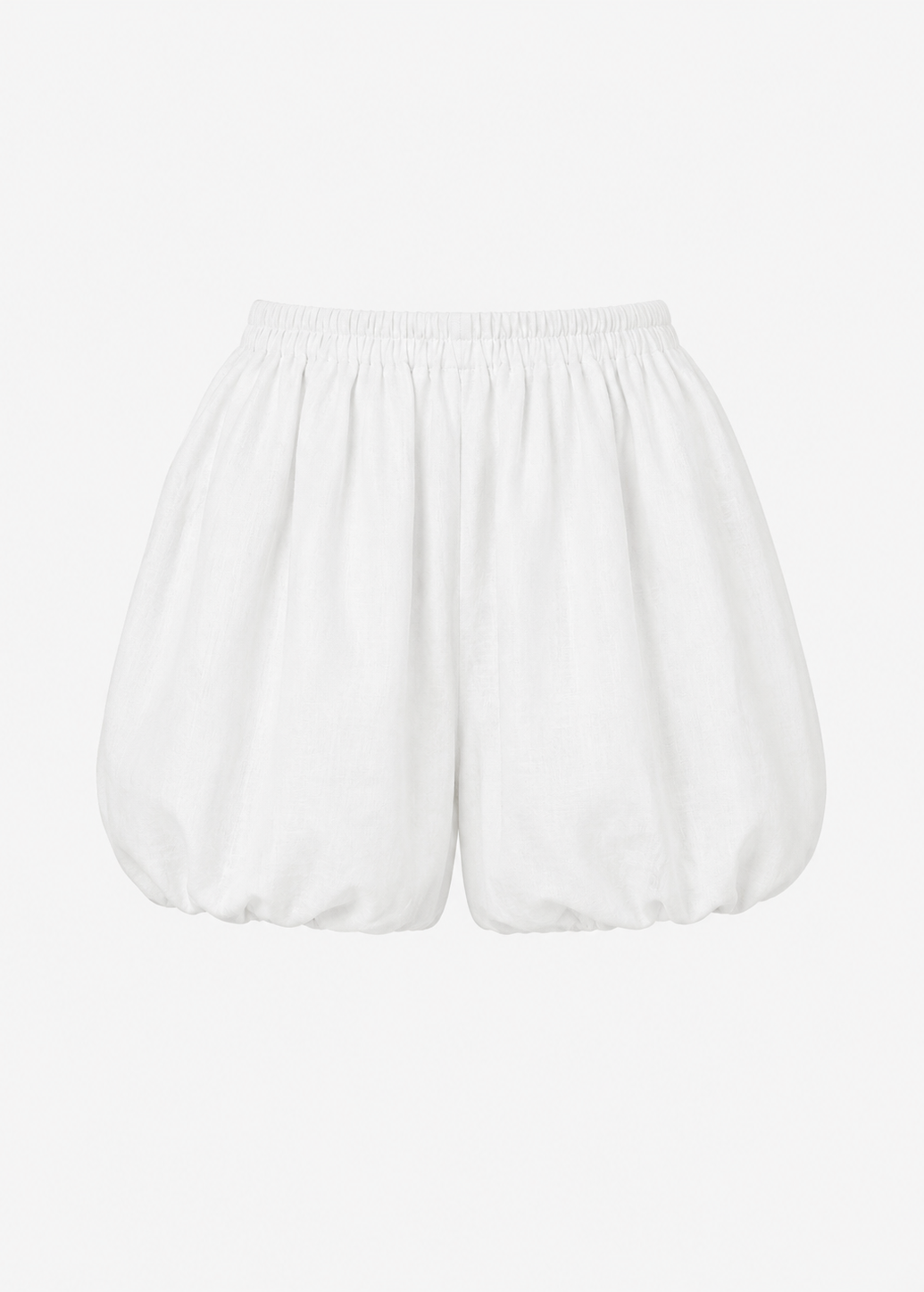 Balloon Cotton Shorts - White