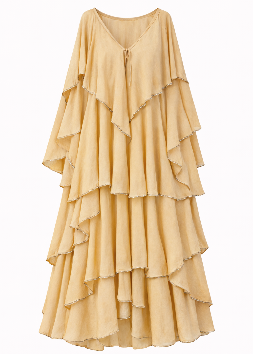 Flowy Butterfly Dress with Voluminous Sleeves – Butterfly