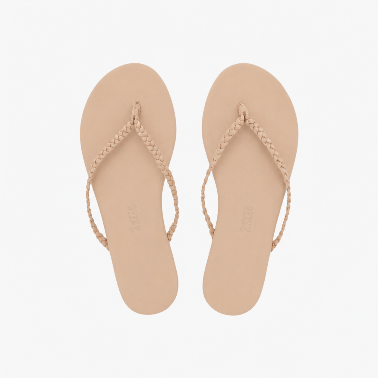 TKEES Lily Sunkissed Braid Suede Leather Flip-Flops