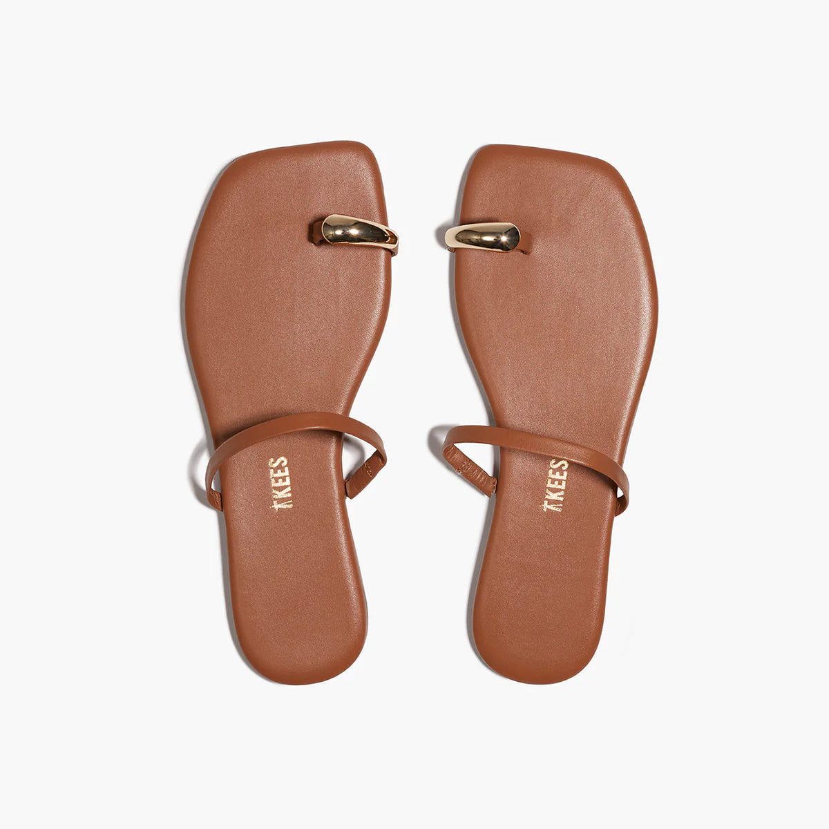 TKEES Colette Au Naturale Leather Flip-Flops