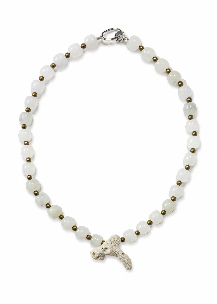 Coral Fragment beaded necklace