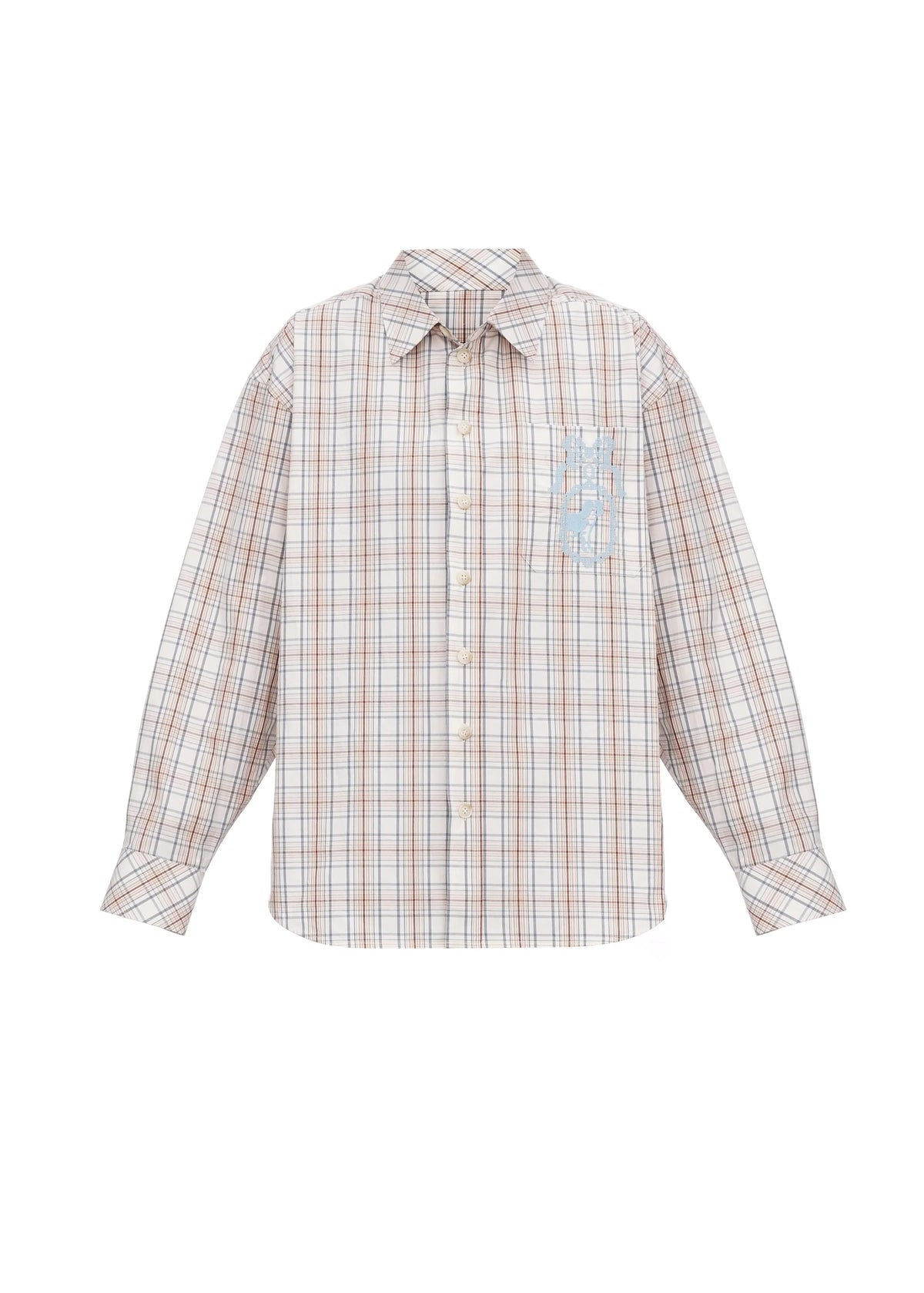 Riabchyk Plaid Embroidered Shirt