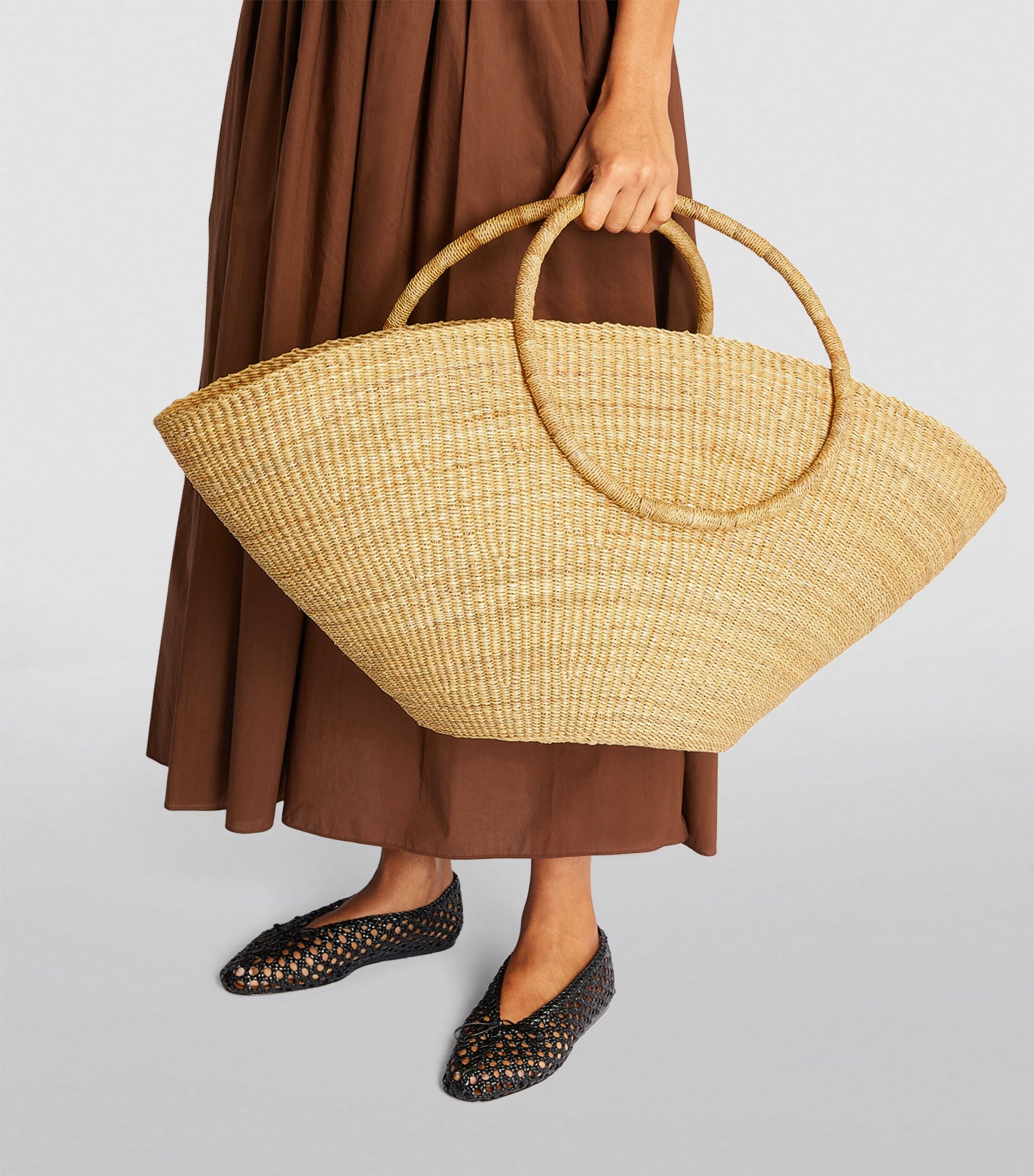 Geantă Muun împletită manual din paie Lune