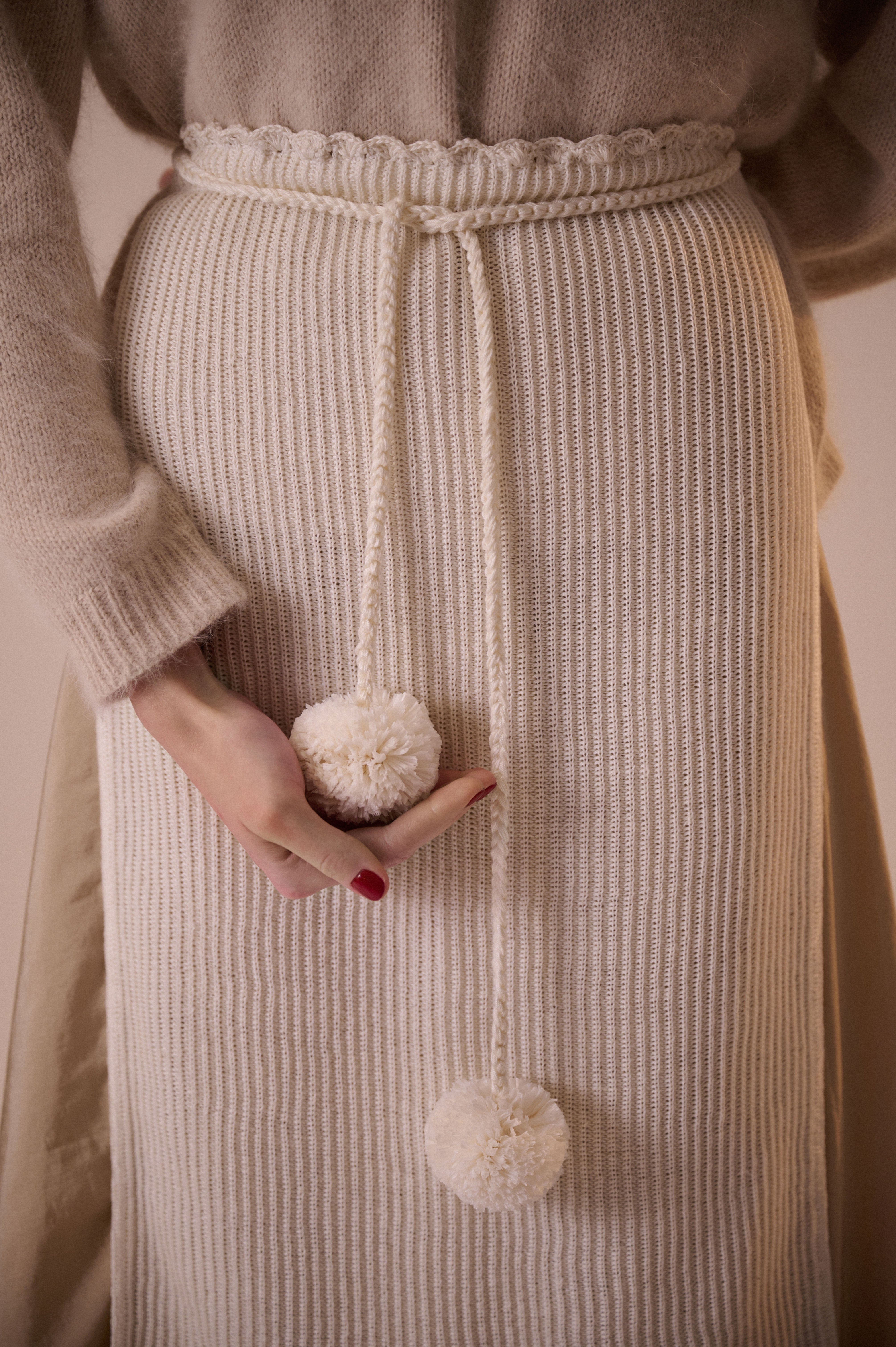 Șorț Tricotat cu Franjuri