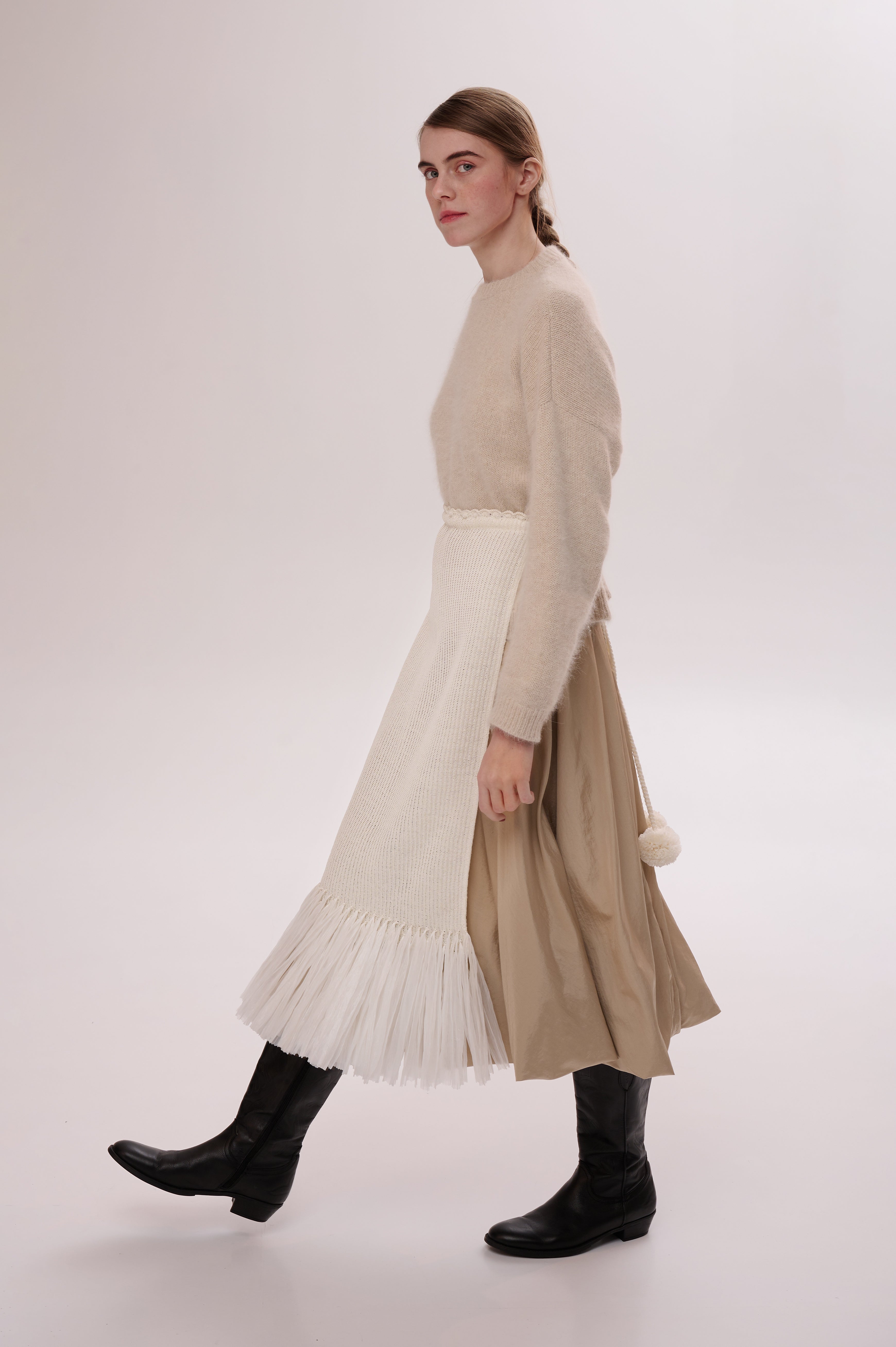 Șorț Tricotat cu Franjuri