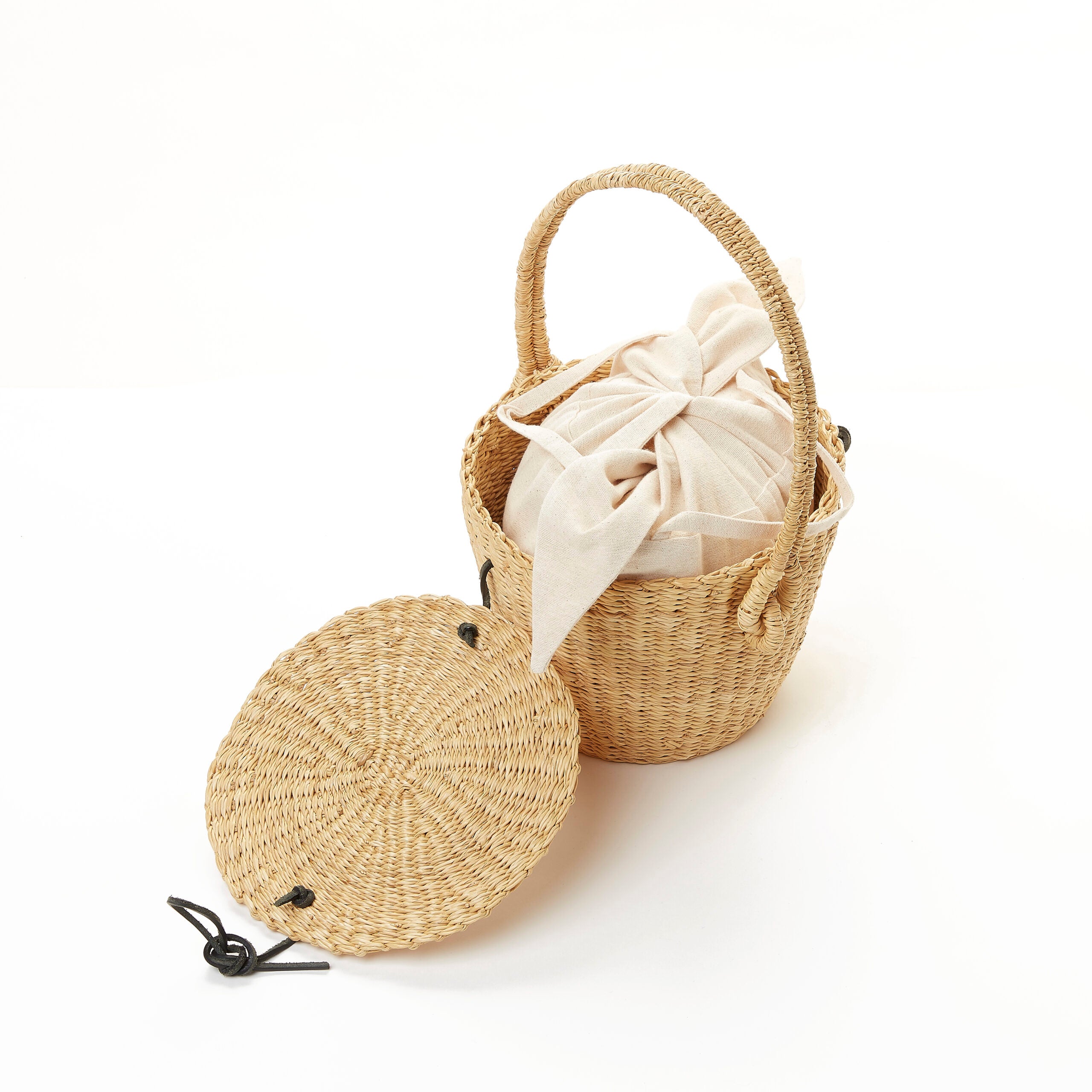 Geantă Muun împletită manual din paie Lou Natural