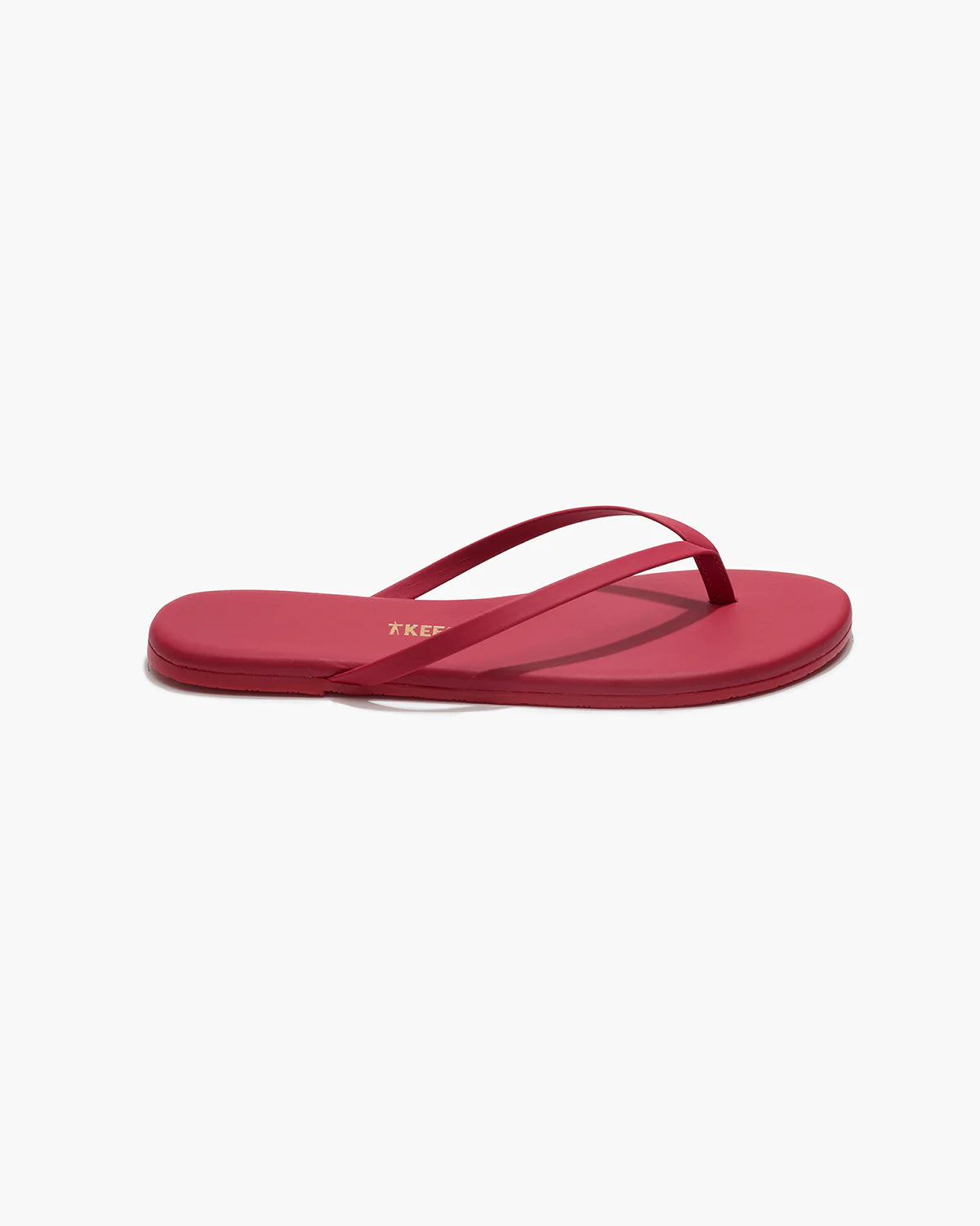 TKEES Lily Red Leather Flip-Flops