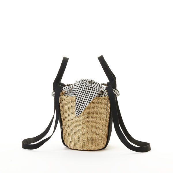 Geantă Muun împletită manual din paie Mini Caba