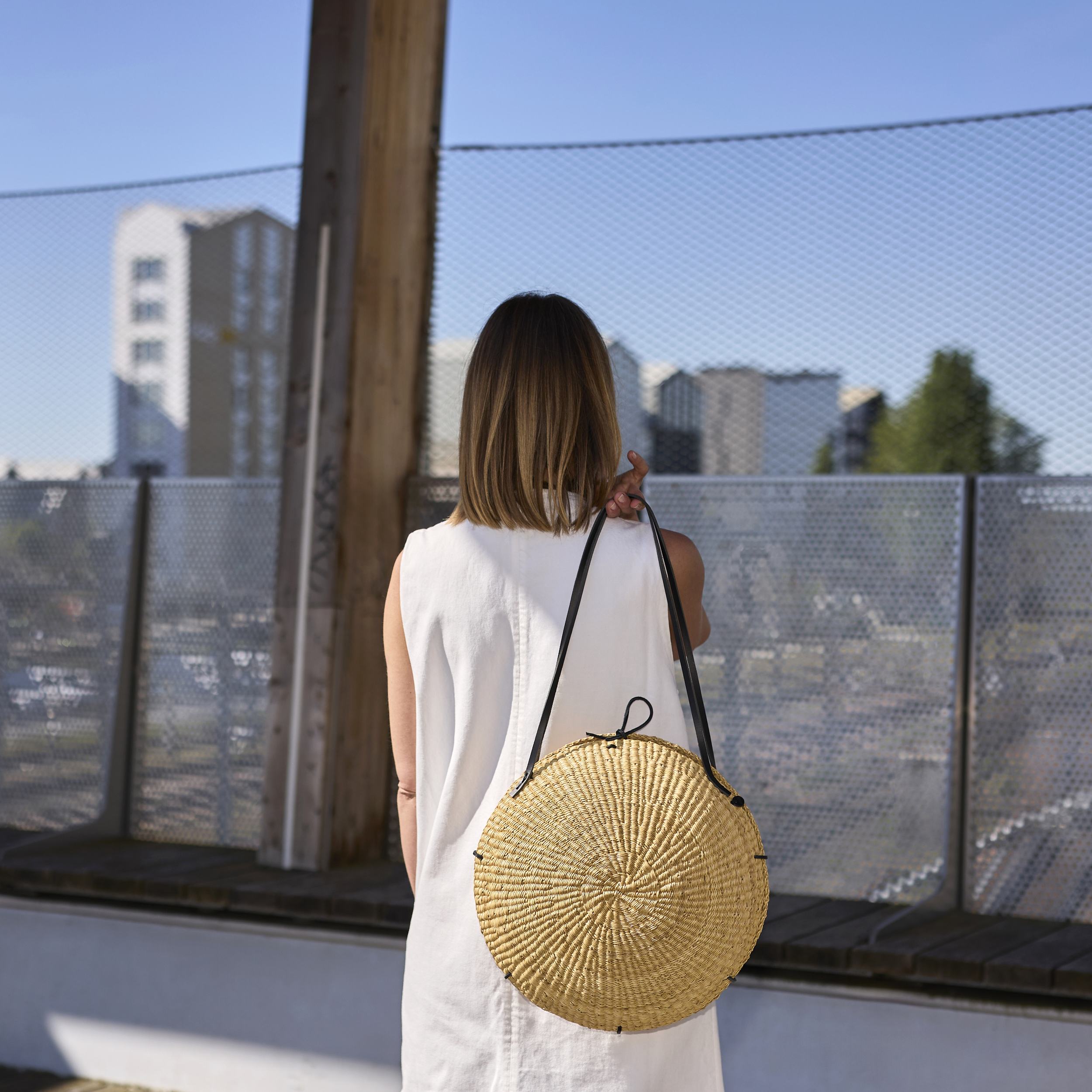Muun hand-woven straw bag Talata Natural