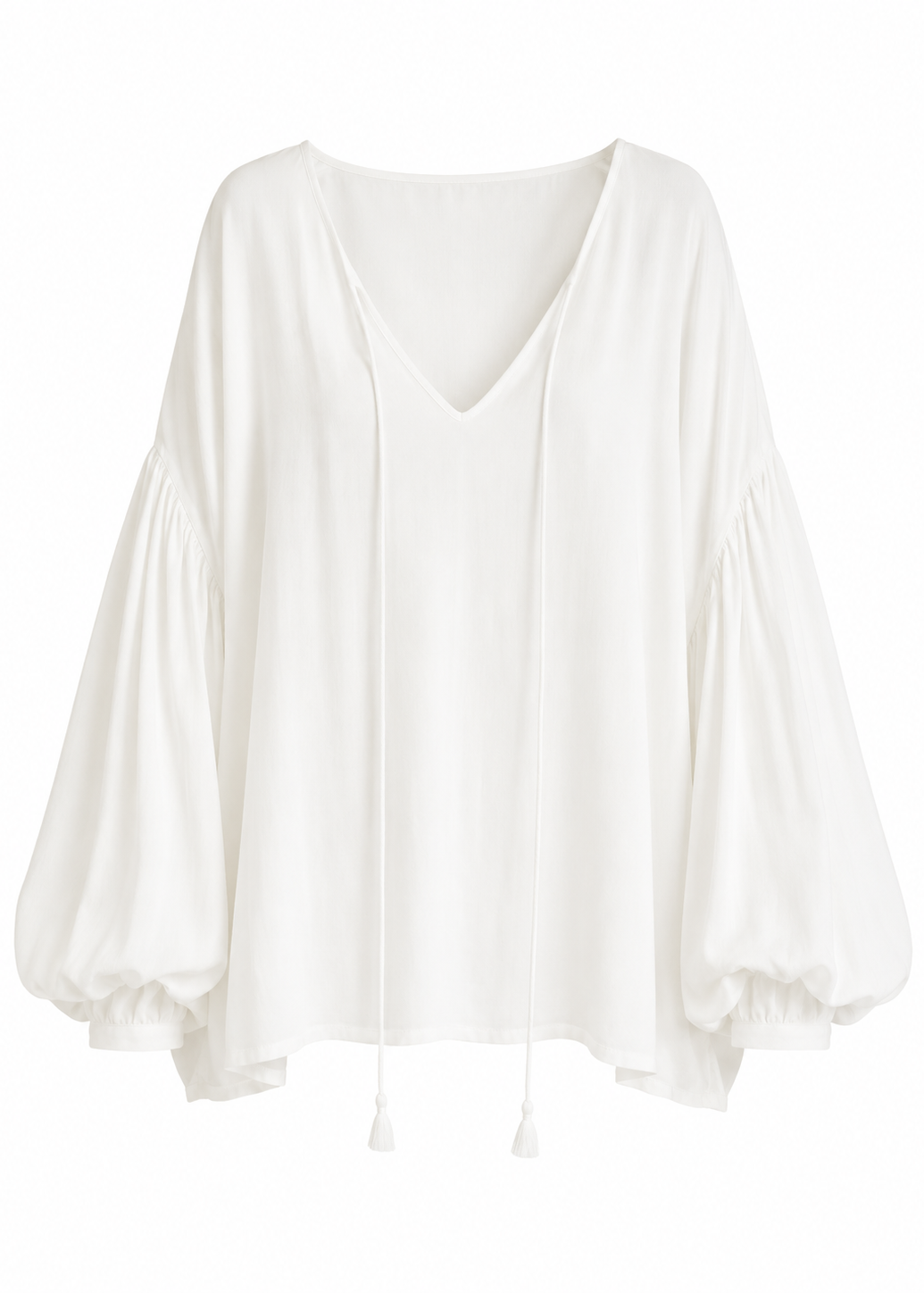 White Viscose Breezy Blouse - May