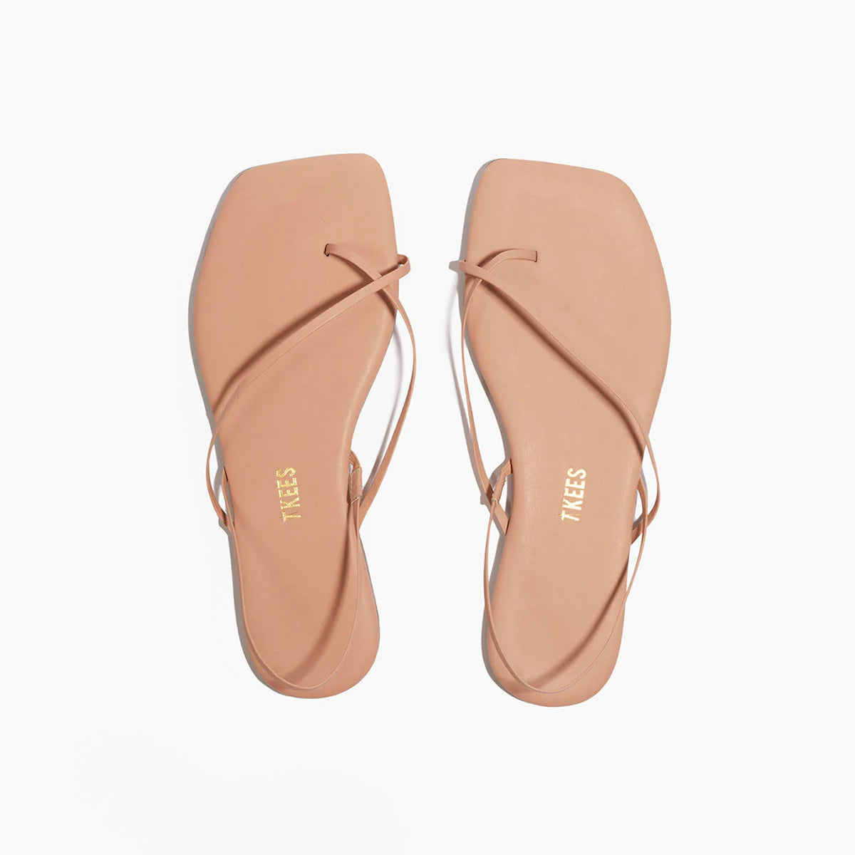 TKEES Square Millie Nude Beach Leather Sandals