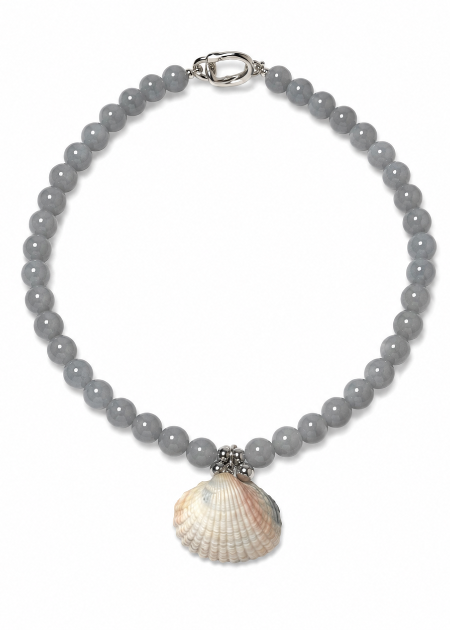 Mist Shell beaded necklace