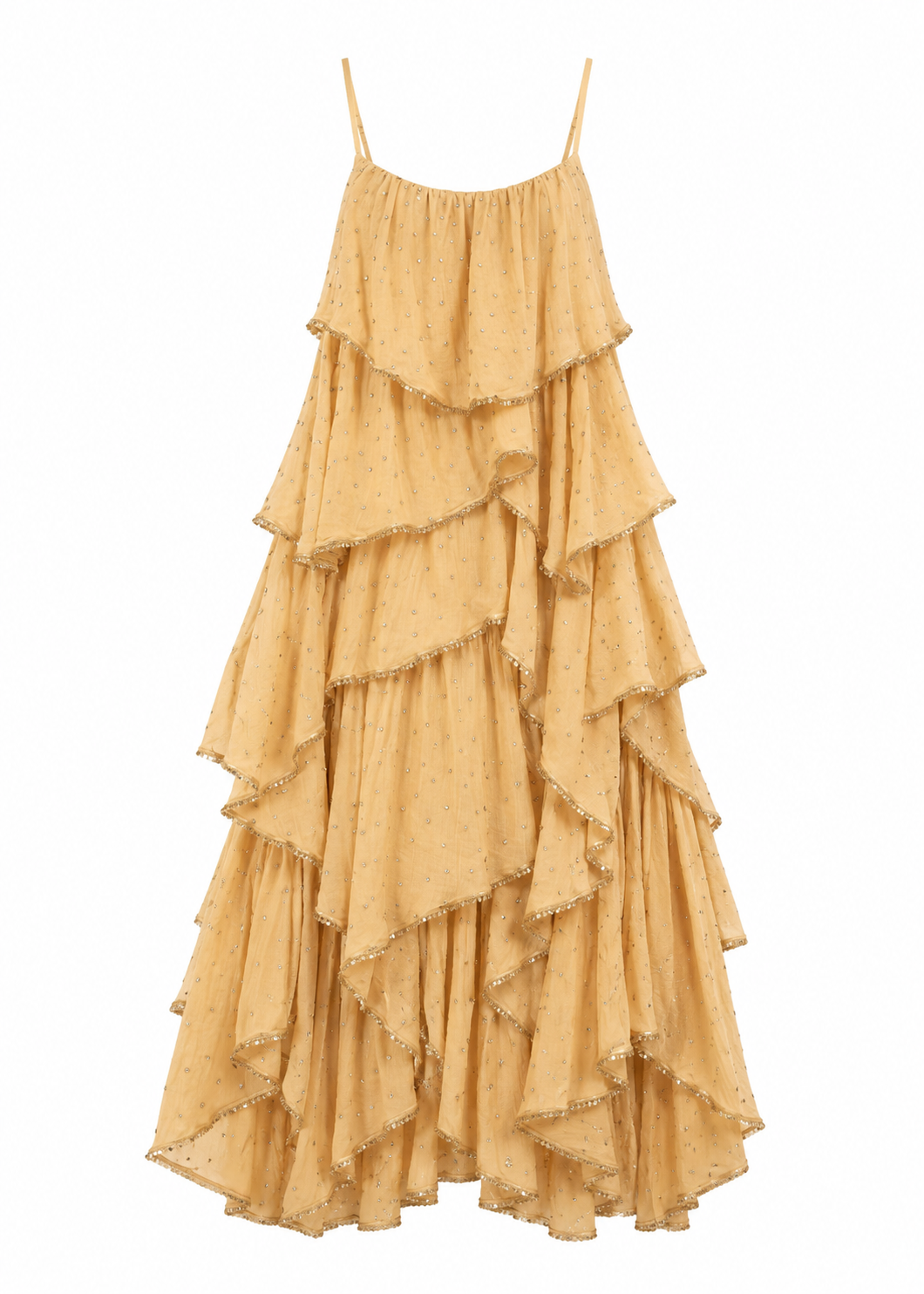 Multistrass Ruffle Dress