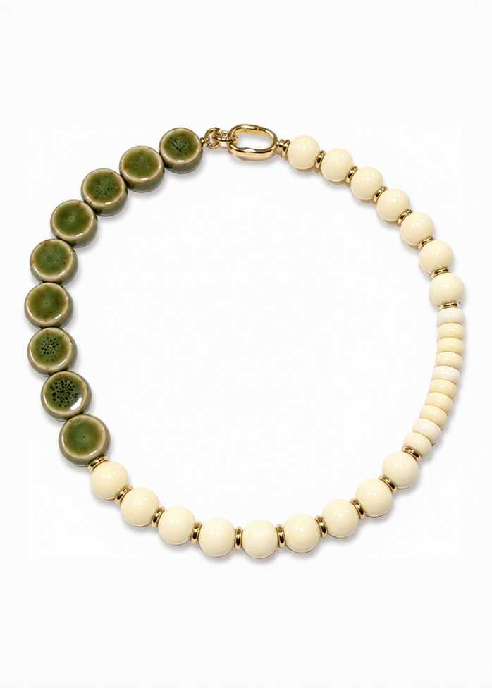 Olive Relic beaded necklace