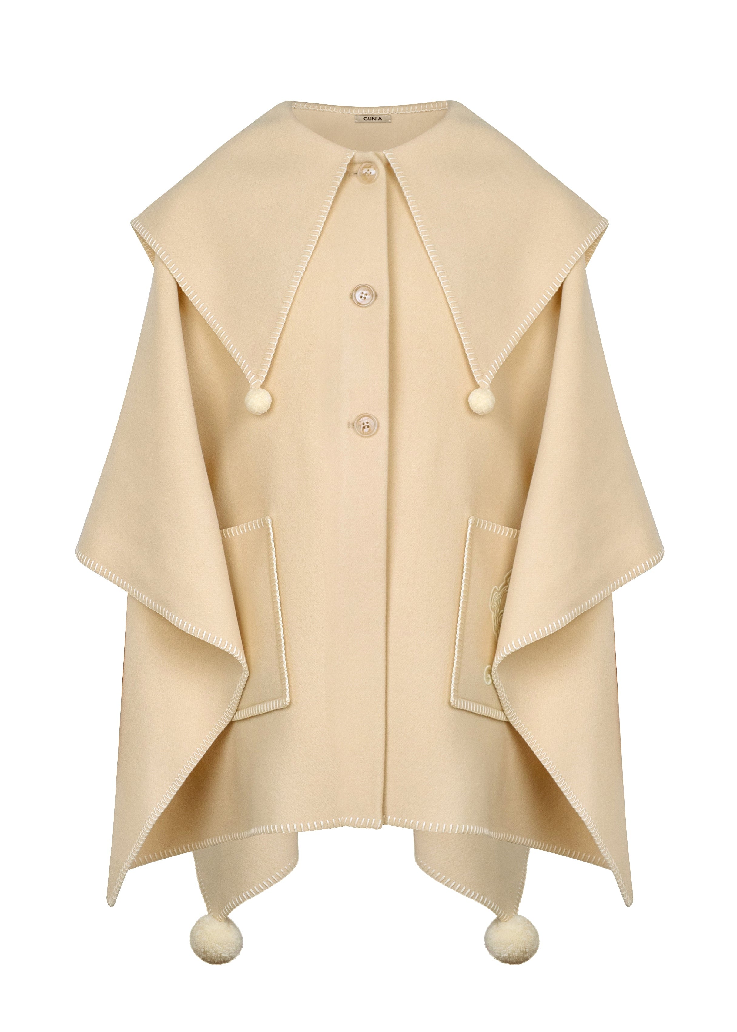 Poncho de lână Milk