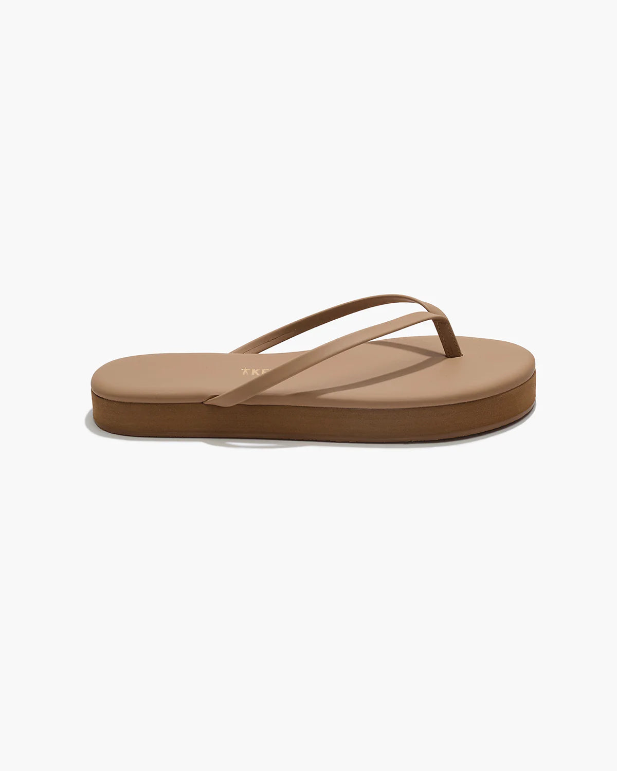 TKEES Lily Platform Cocobutter Leather Flip-Flops