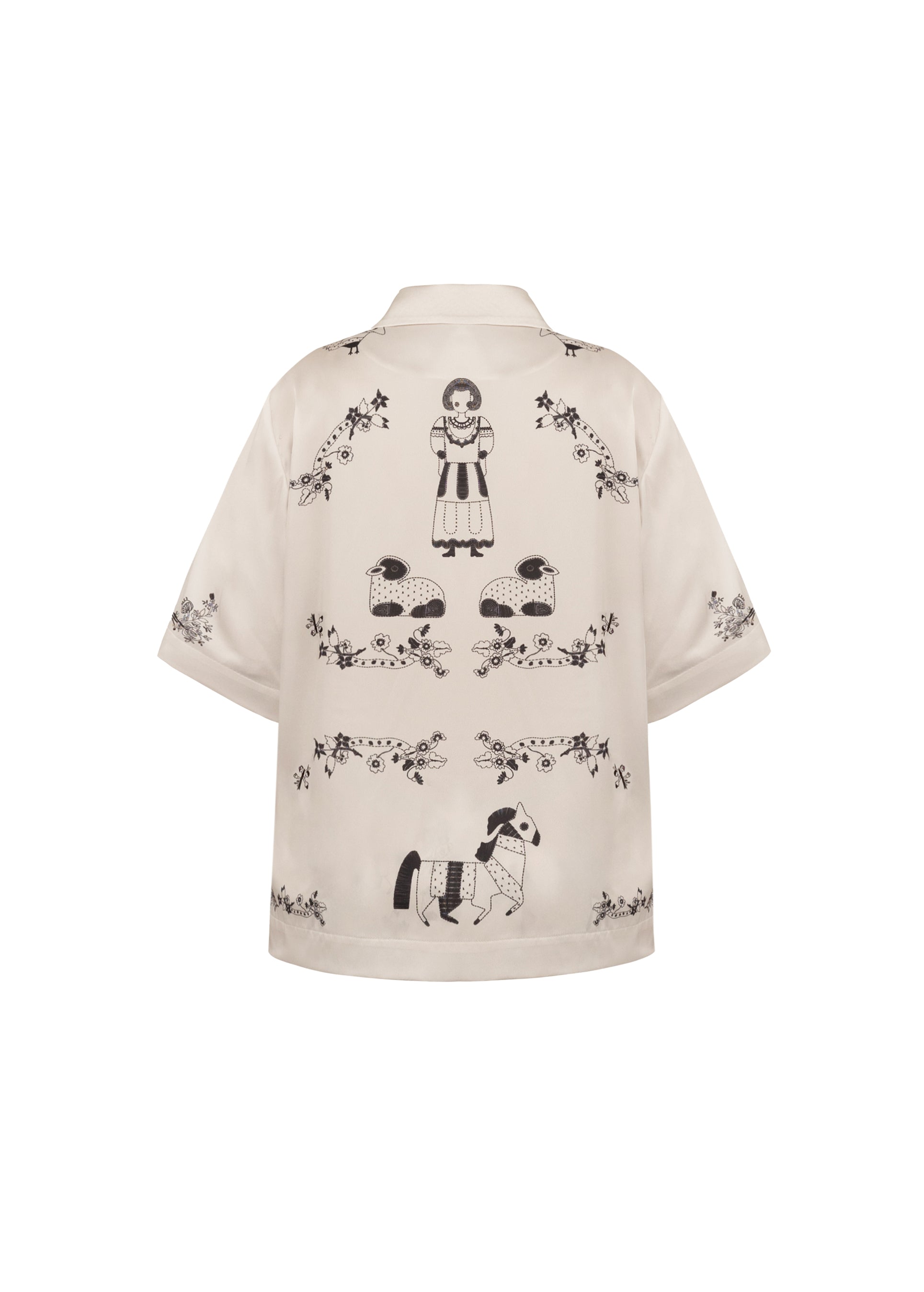 Ivory Silk Shirt - Vekla