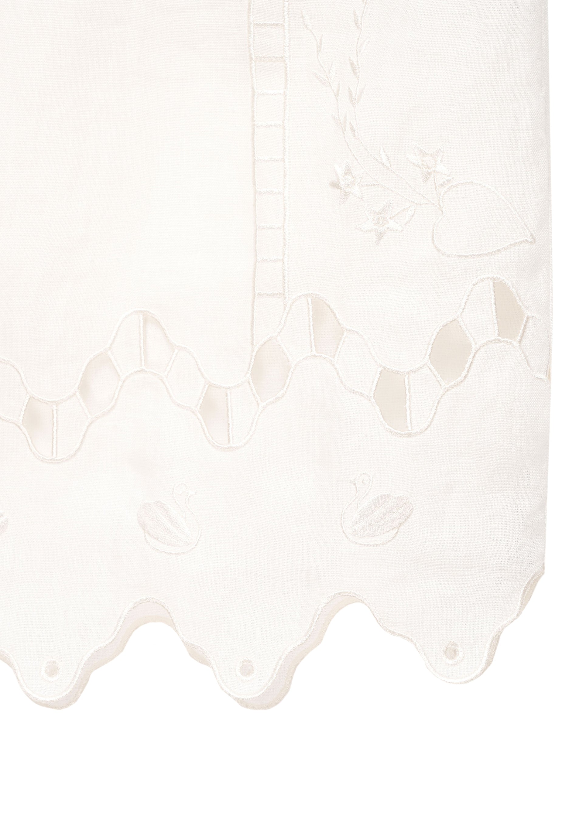 Short Embroidered Skirt in Milk - Yasna