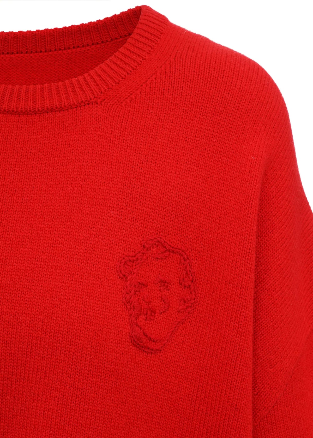 Pulover roșu cu broderie GUNIA
