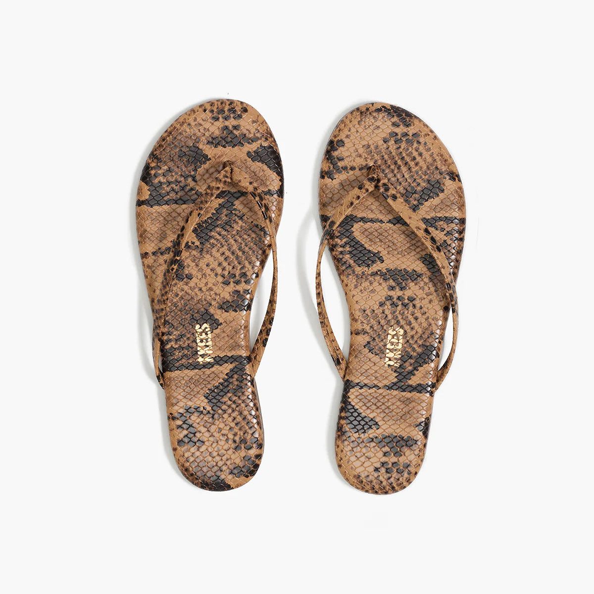 TKEES Lily Coco Snake Vegan Flip-Flops