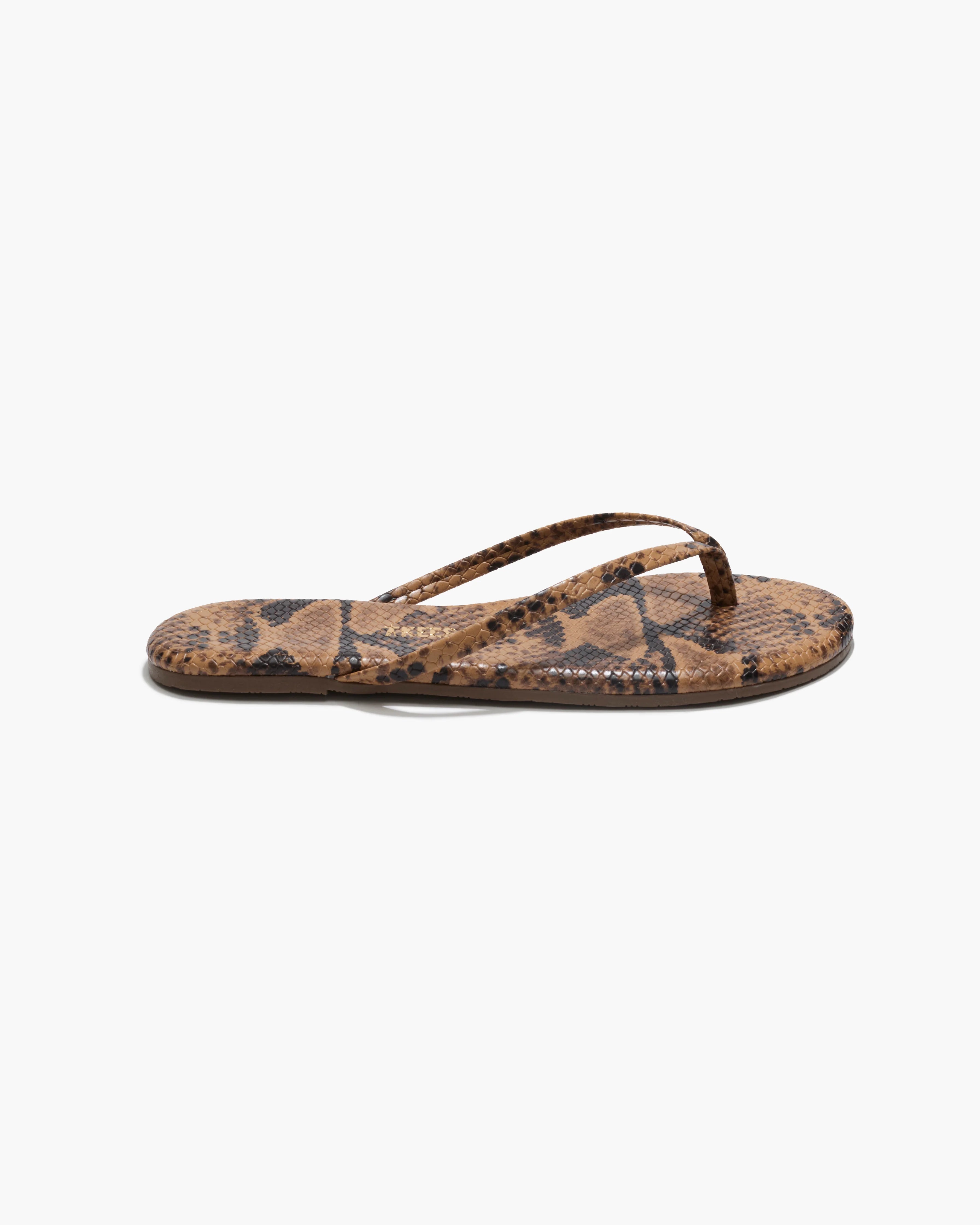 TKEES Lily Coco Snake Vegan Flip-Flops