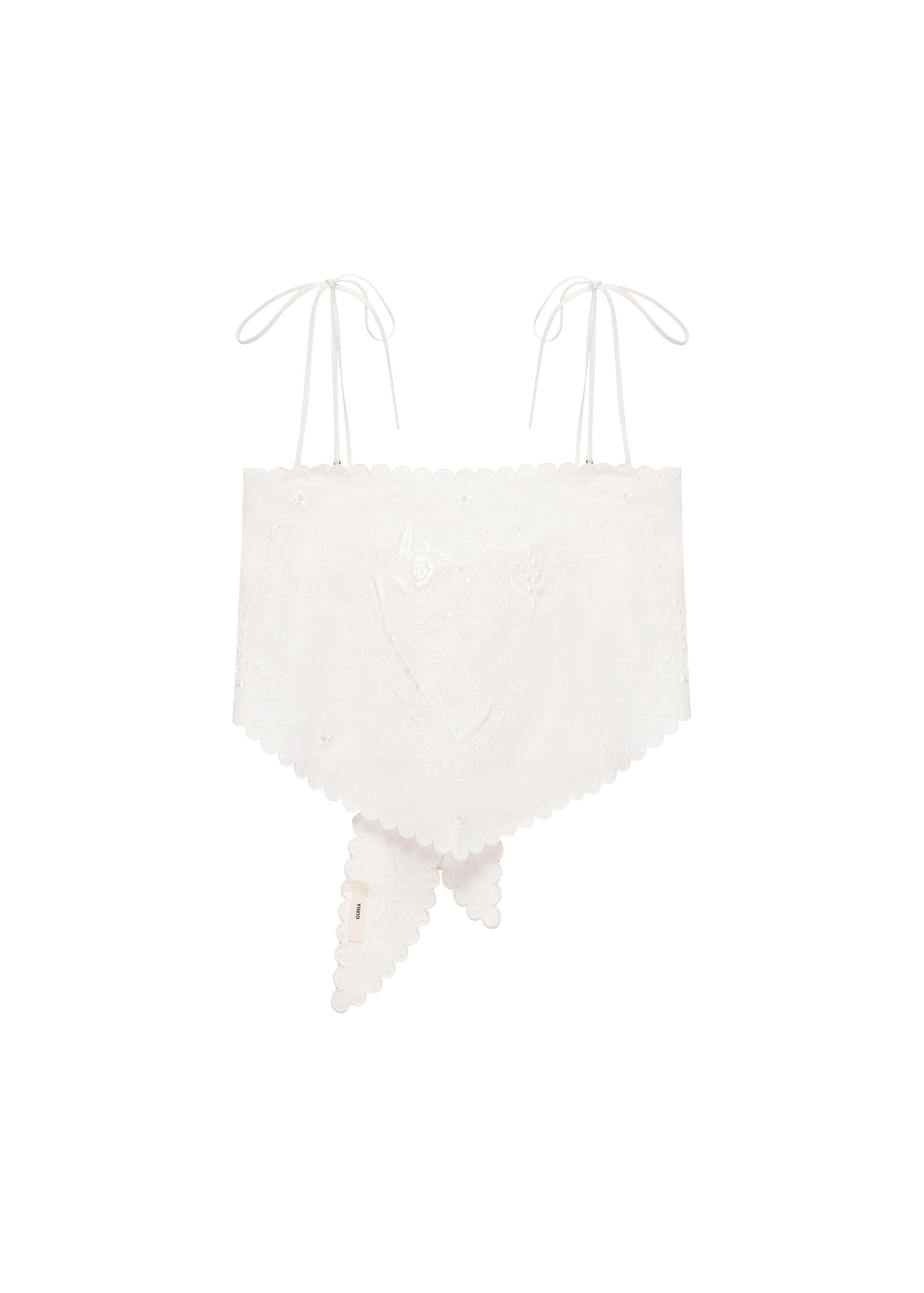 Lybid Bandana Top – White Linen
