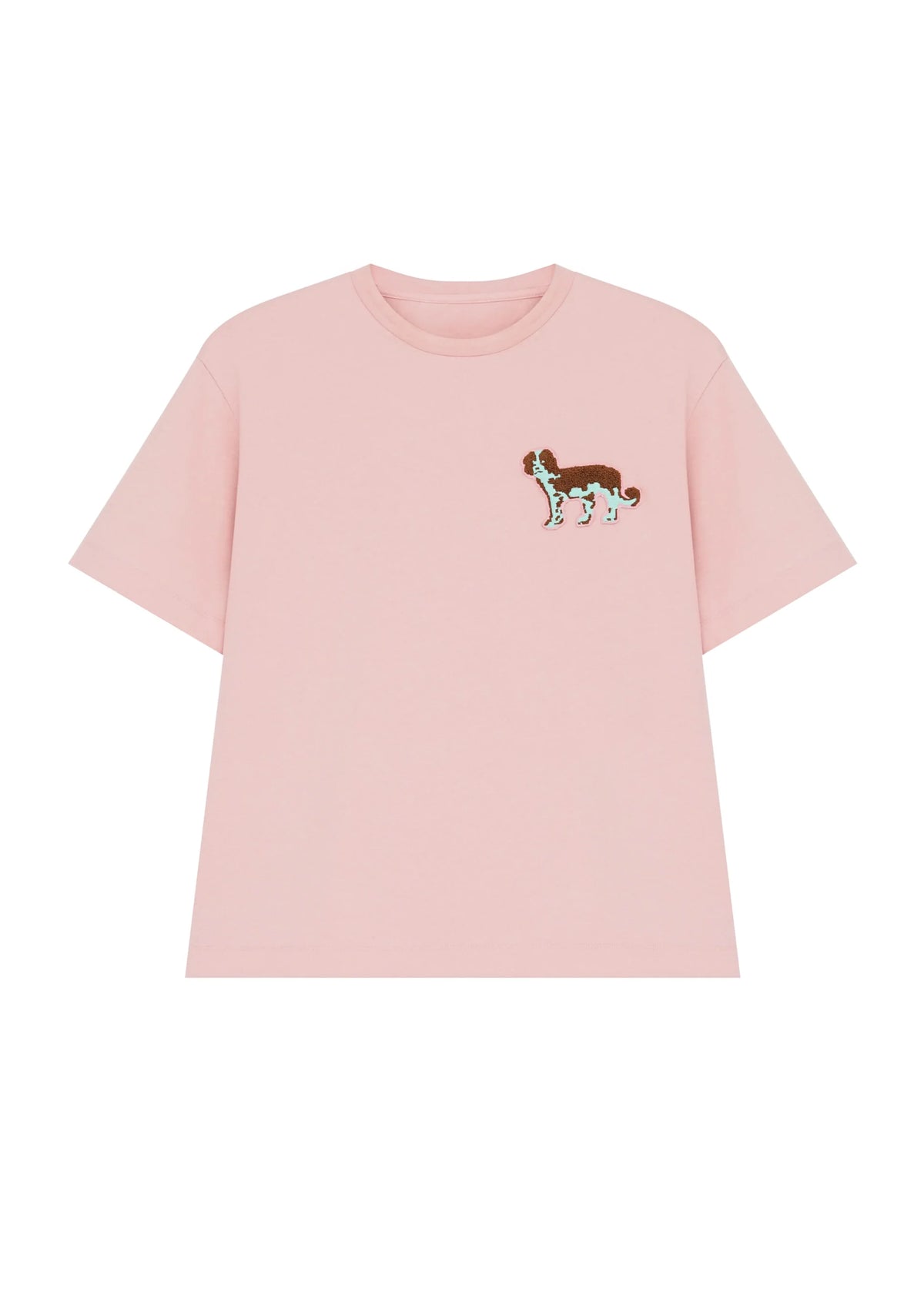 Patch-Detail T-Shirt in Pink