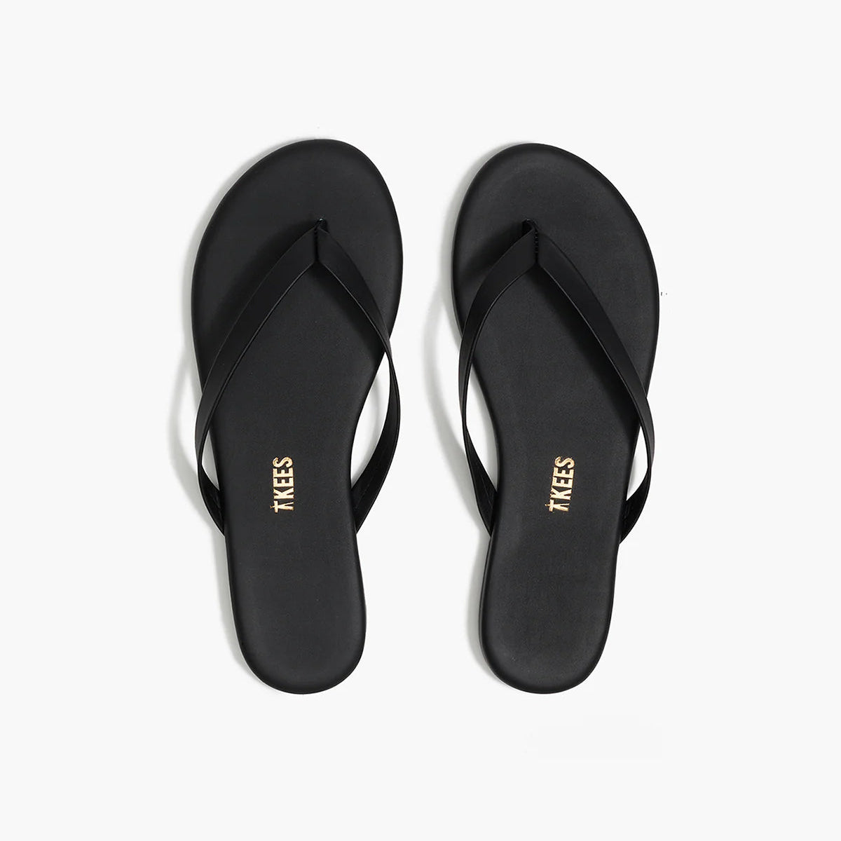 Slapi TKEES The Boyfriend Black din piele naturală