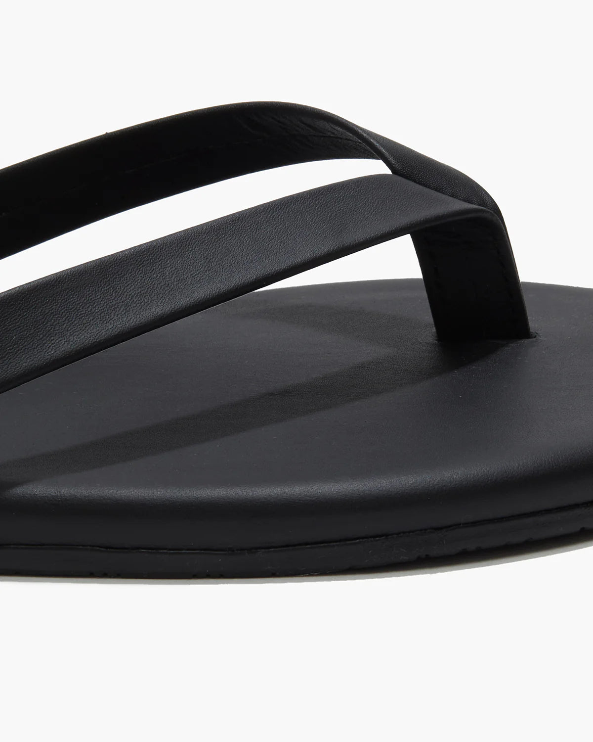 TKEES The Boyfriend Black Leather Flip-Flops