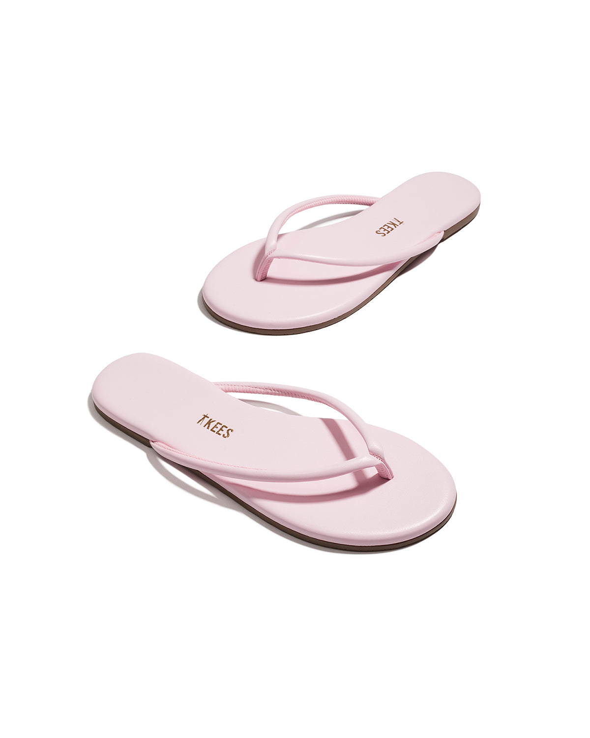 TKEES Lily Tubular Pink Leather Flip-Flops
