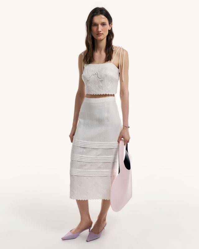 Milk Embroidered Skirt - Vilena