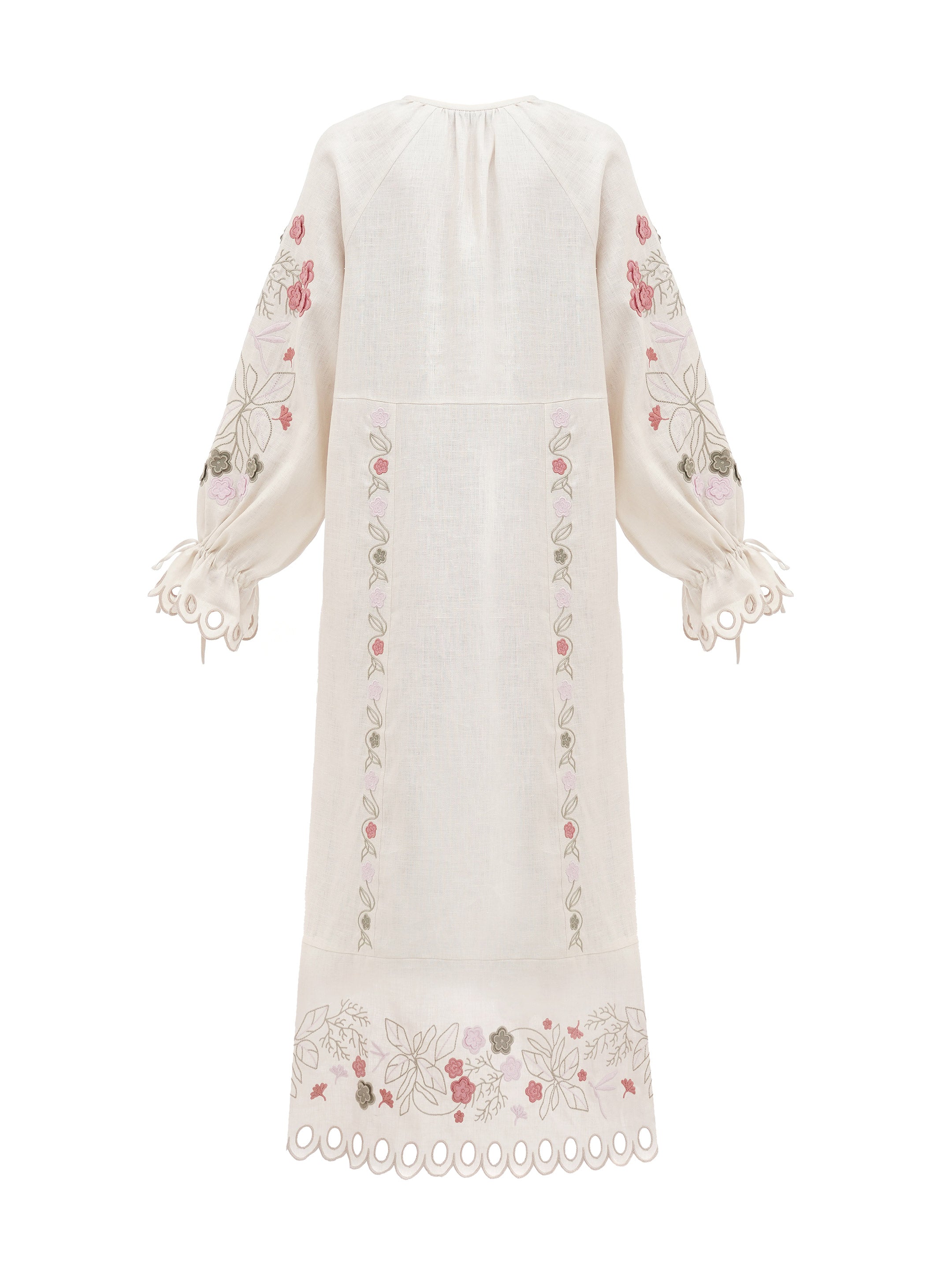 Rochie Rozmay brodată cu ornamente florale