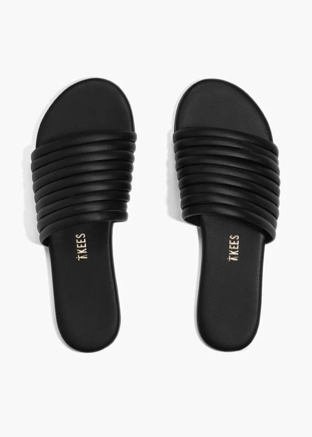 Slapi Caro din piele naturală nuanța negru