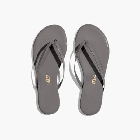 TKEES Lily Sweet Smoke Glosses Leather Flip-Flops
