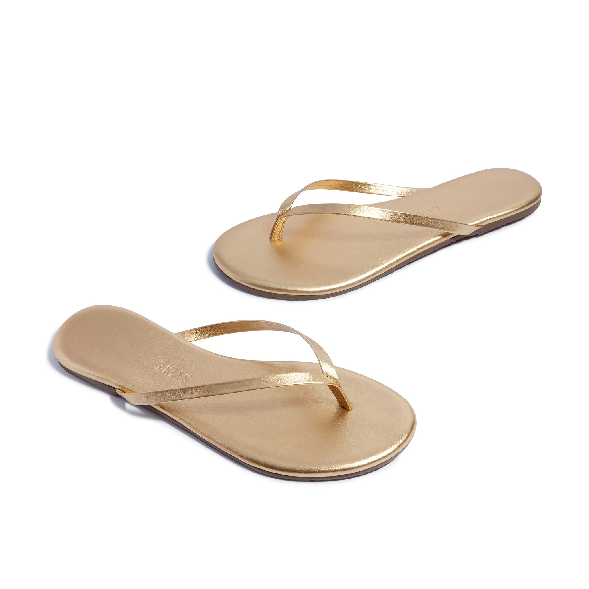 Slapi Tkees LILY Metallics din piele naturală braziliană nuanța Auriu