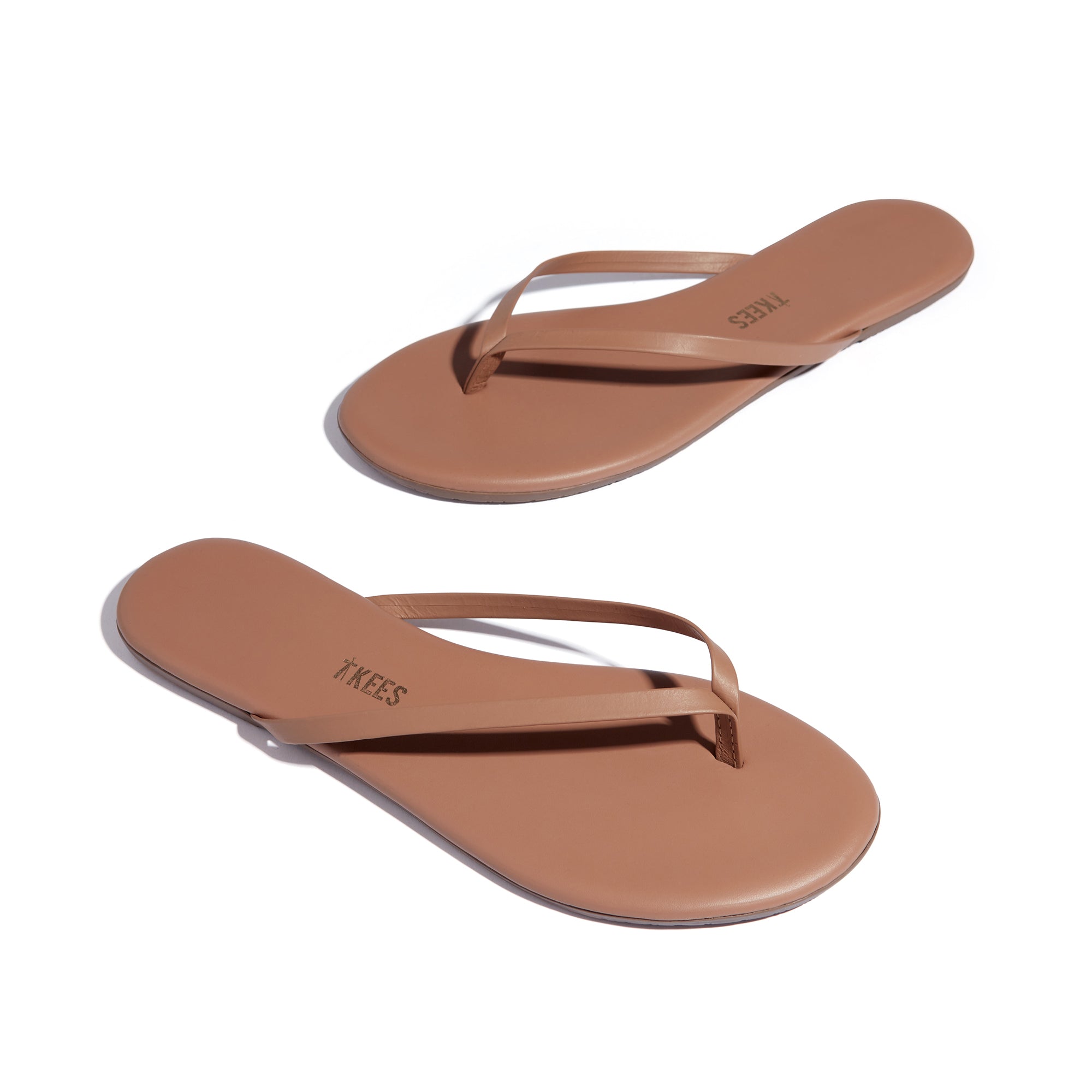 Tkees Lily nudes flip-flops from brazilian leather in Beach Bum