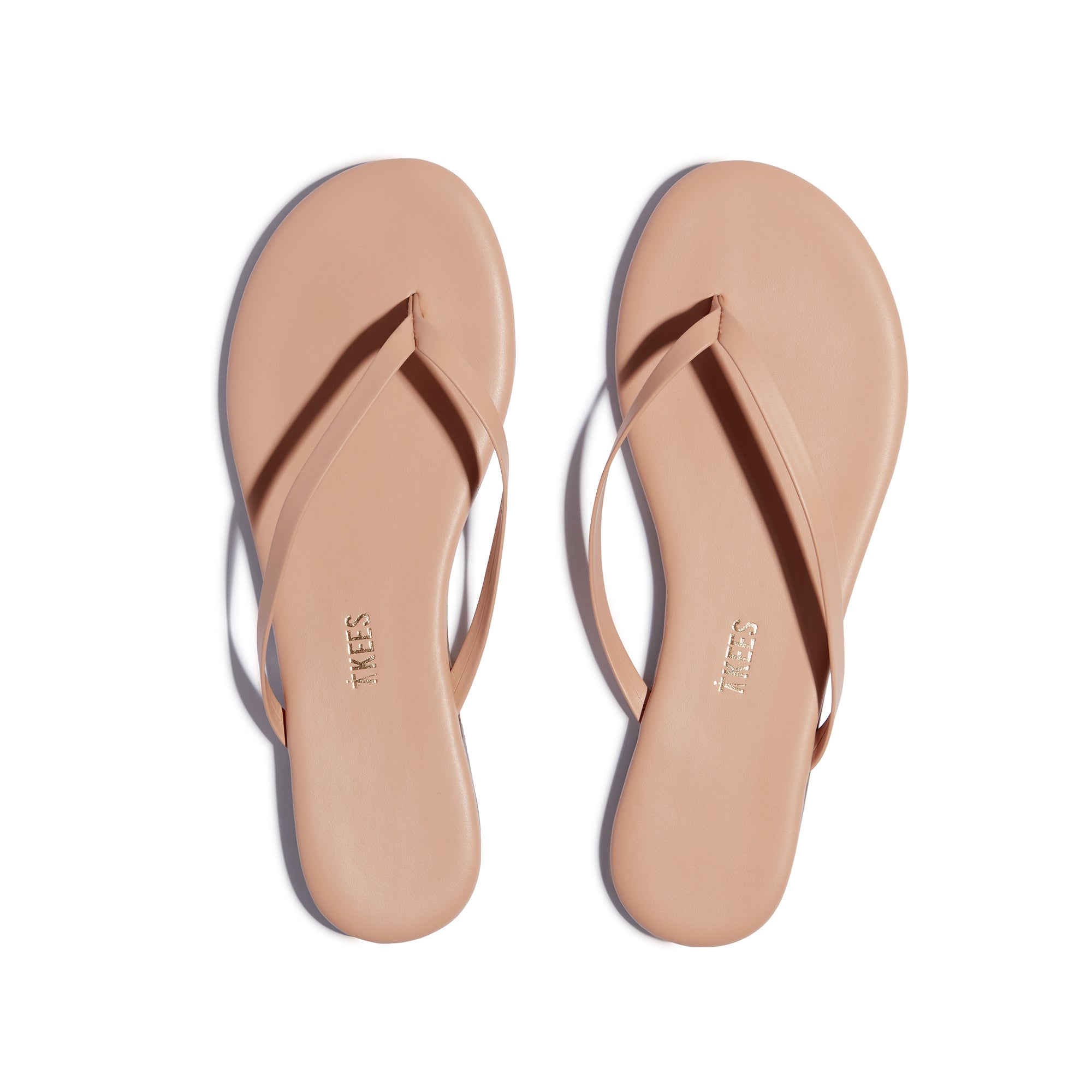 Șlapi Tkees Nudes din piele naturală braziliană nuanța Nude Beach