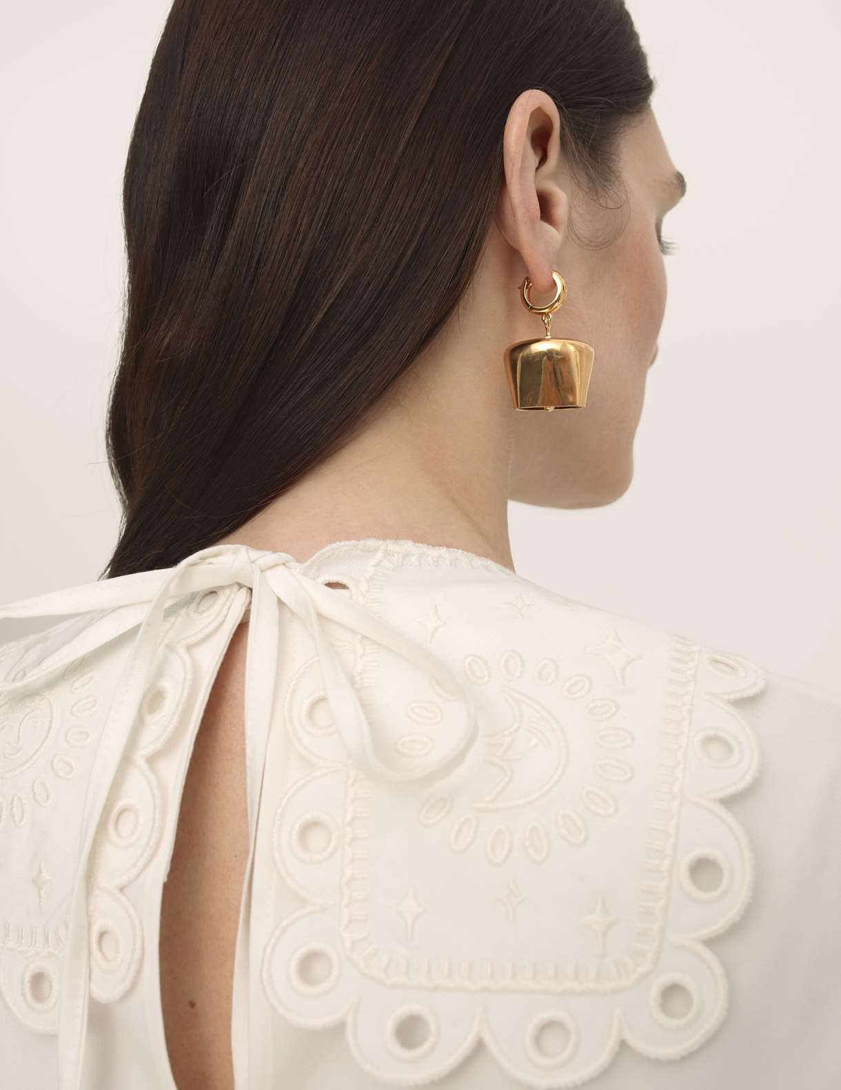 Cotton Midi Dress with Embroidered Vest Featuring Adam and Eve - Lukia