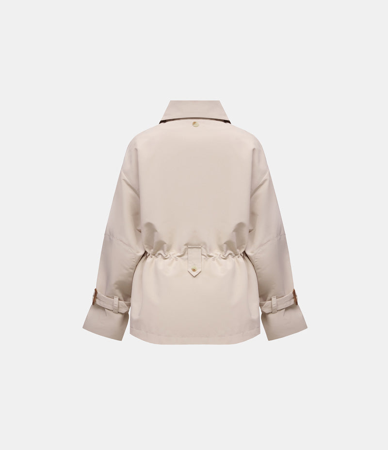 Trench cu croi tip capă Bej