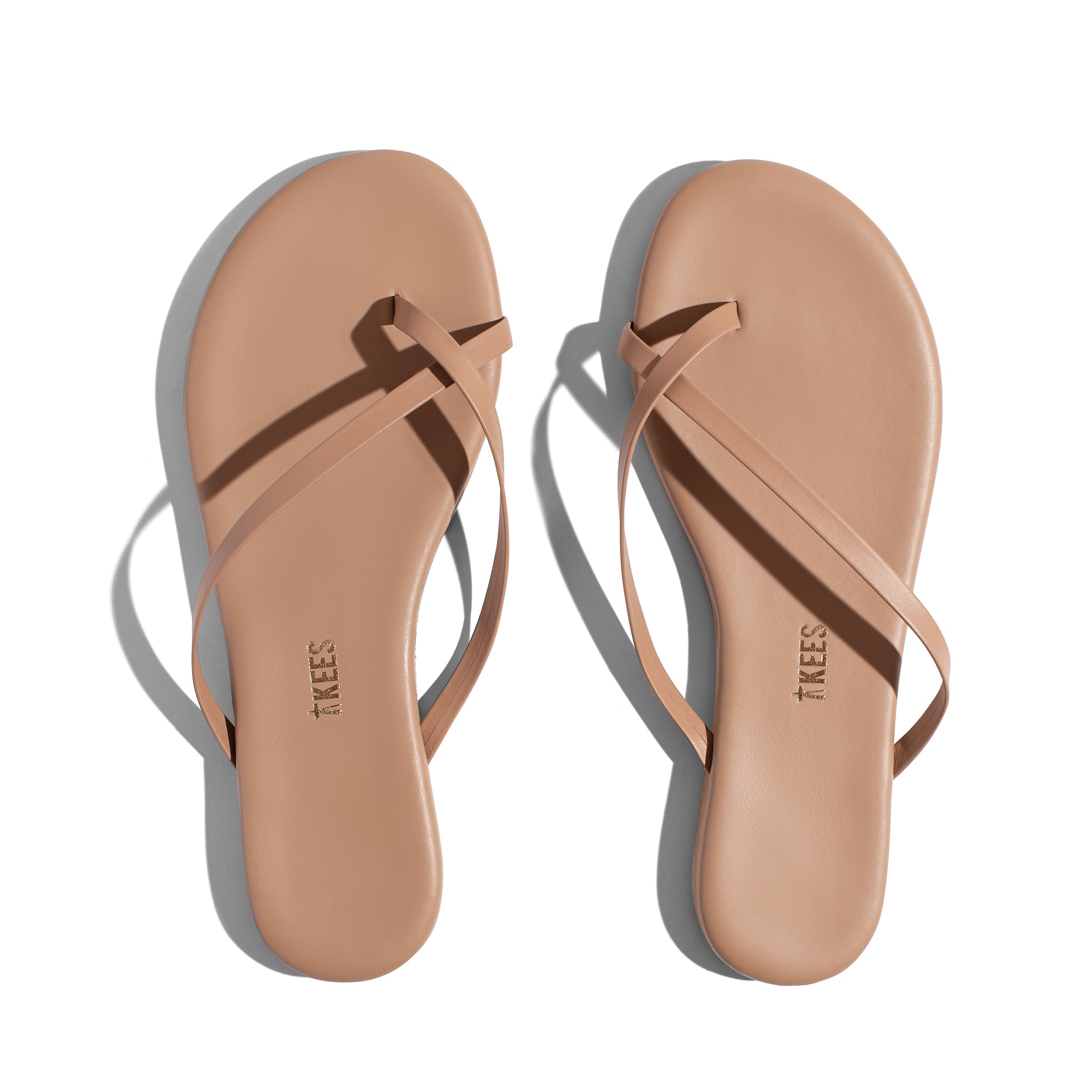 Șlapi Tkees Riley din piele naturală braziliană nuanța Beach Bum