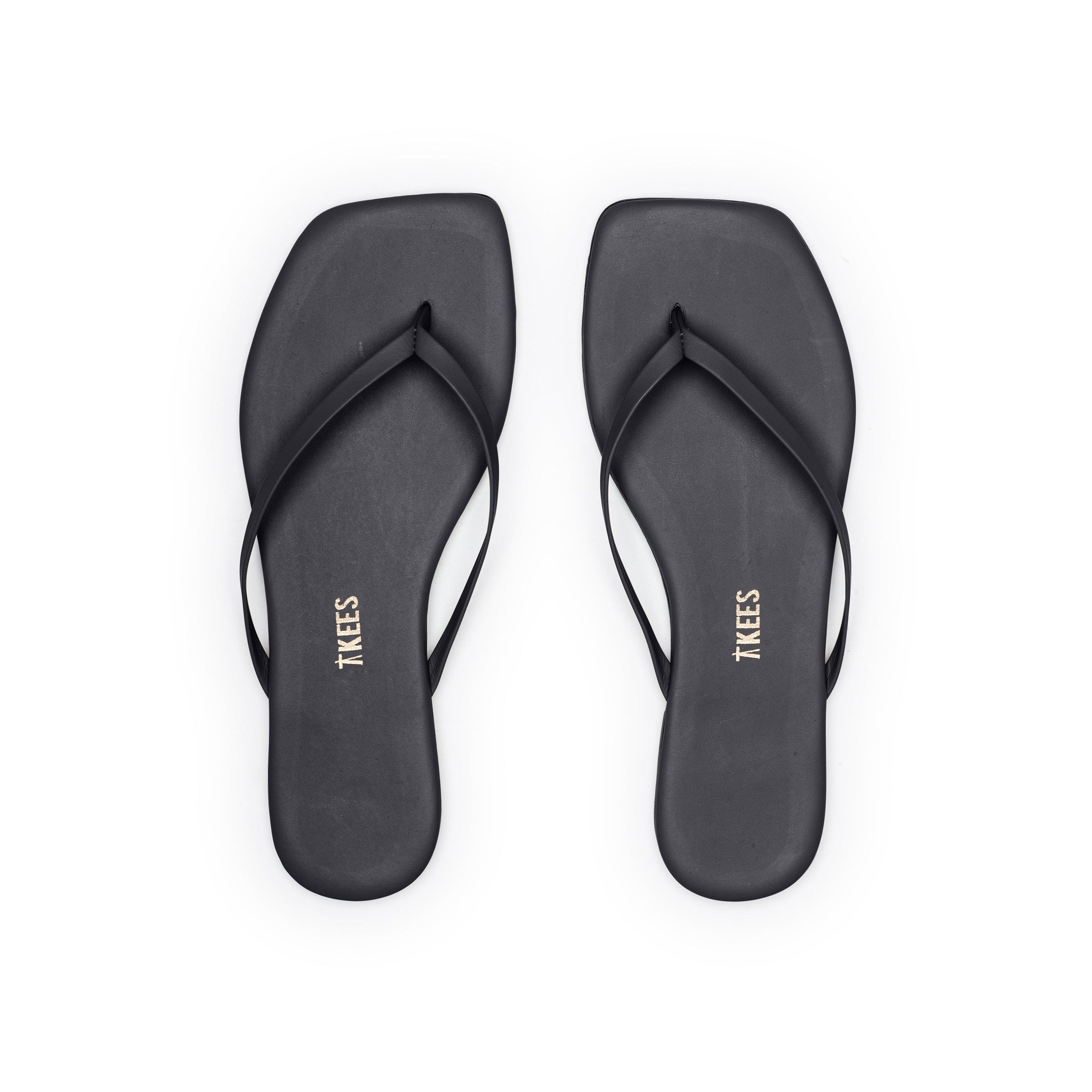 Slapi Tkees LILY Square din piele naturală braziliană nuanța Negru