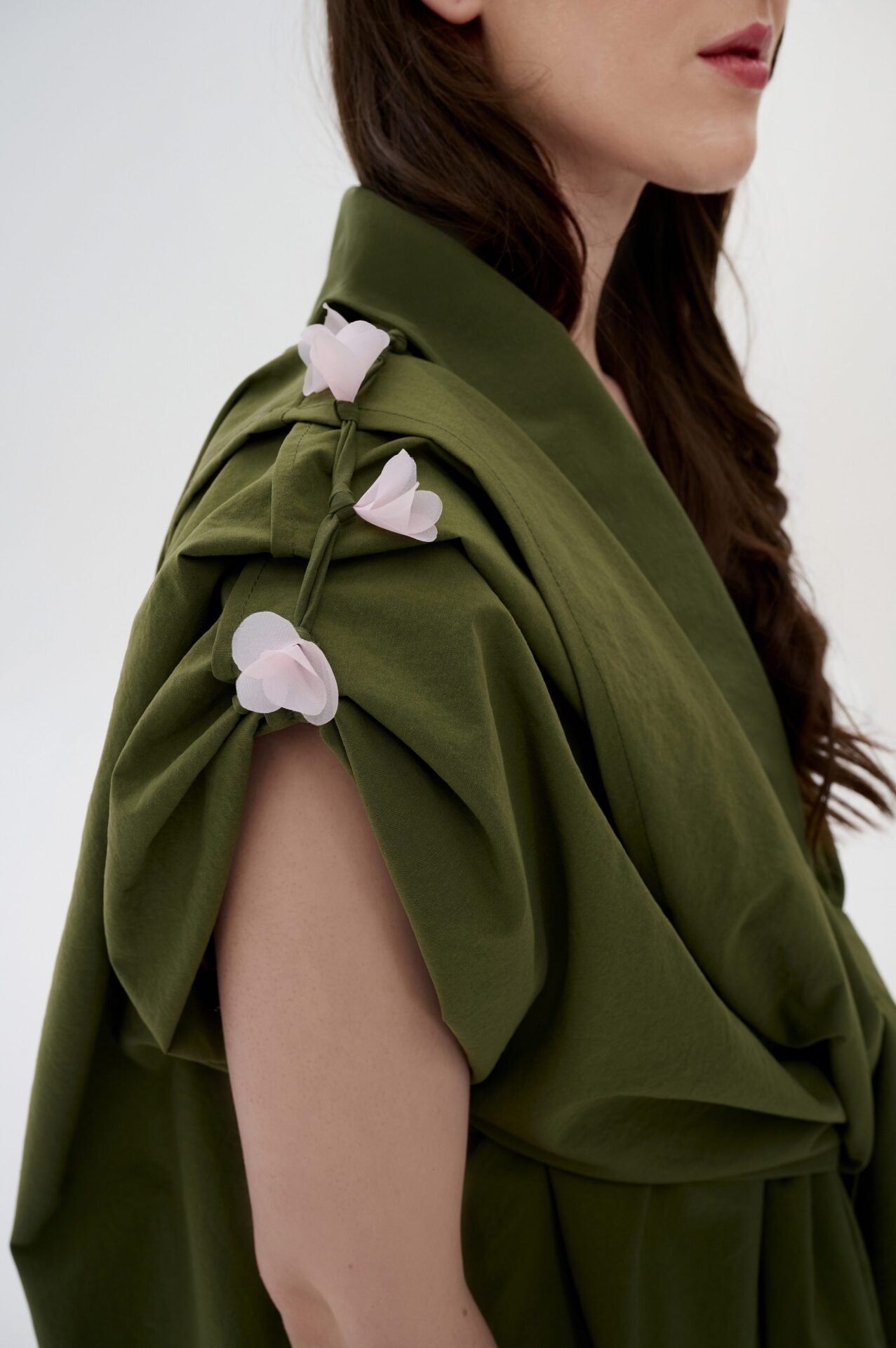 Trench Tip Kimono cu Mâneci Ajustabile