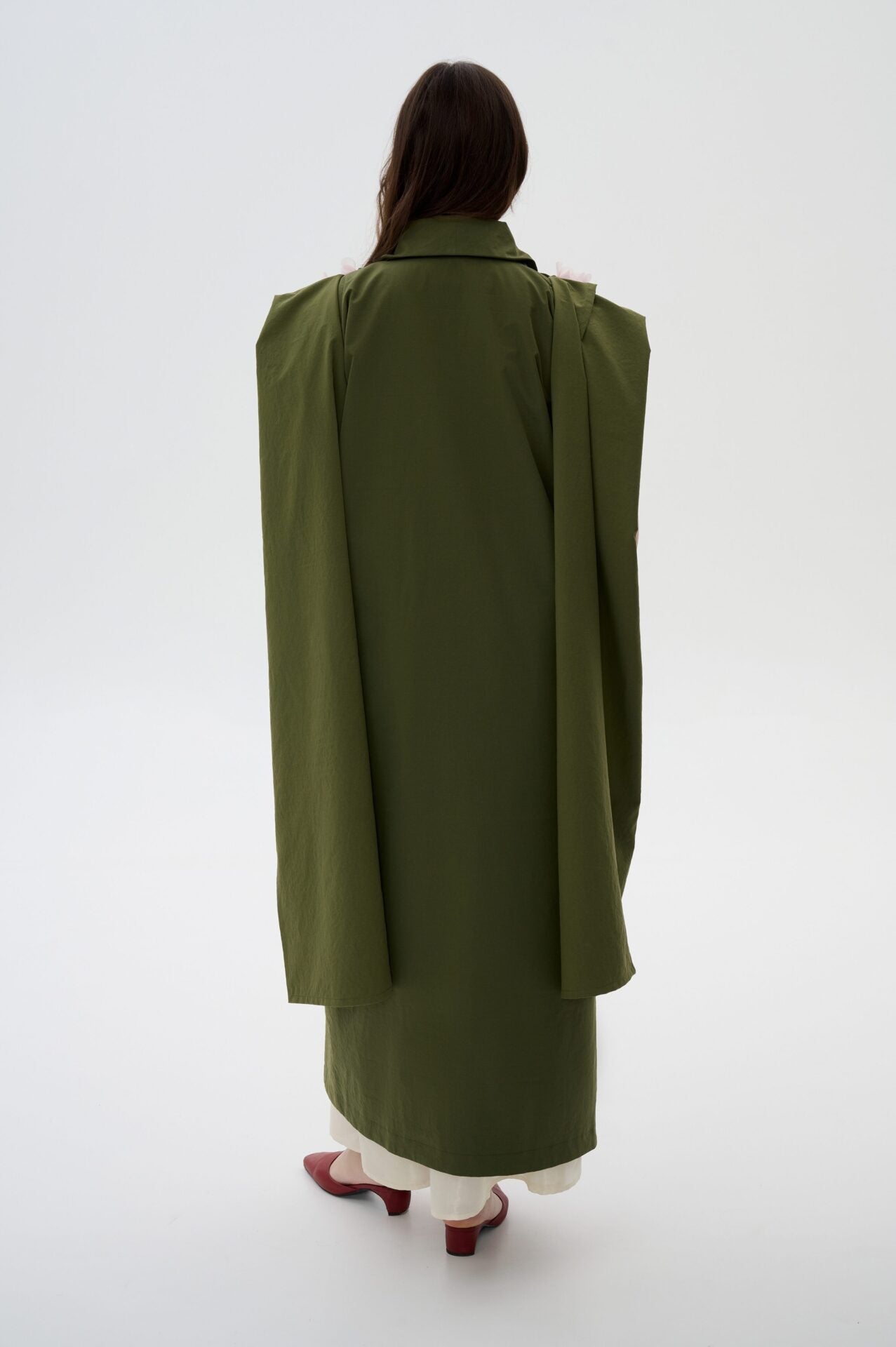 Trench Tip Kimono cu Mâneci Ajustabile