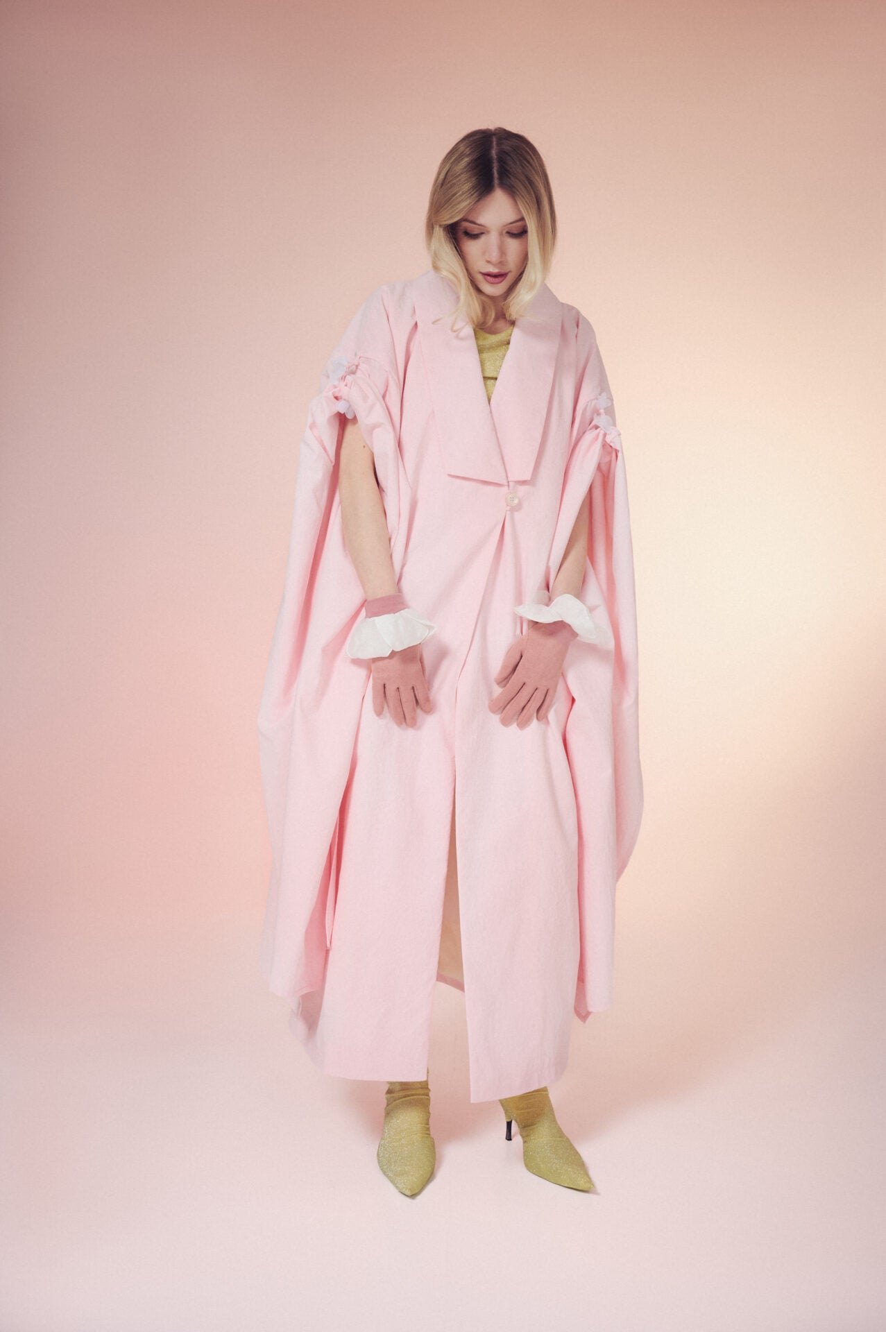 Trench Tip Kimono cu Mâneci Ajustabile